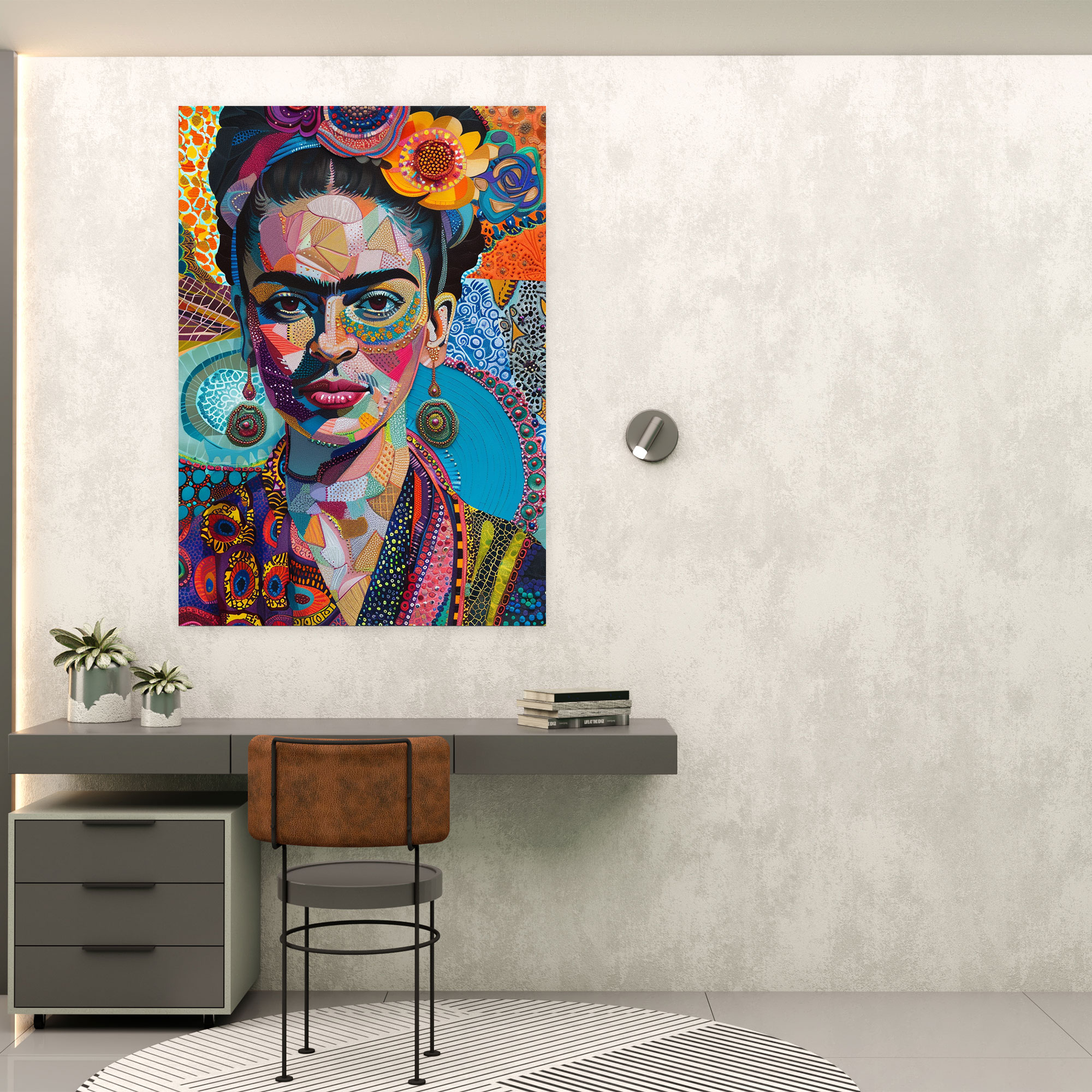 Frida Kahlo Style Canvas Print - Frida Kahlo, Wall Decoration, Home Decoration, Canvas