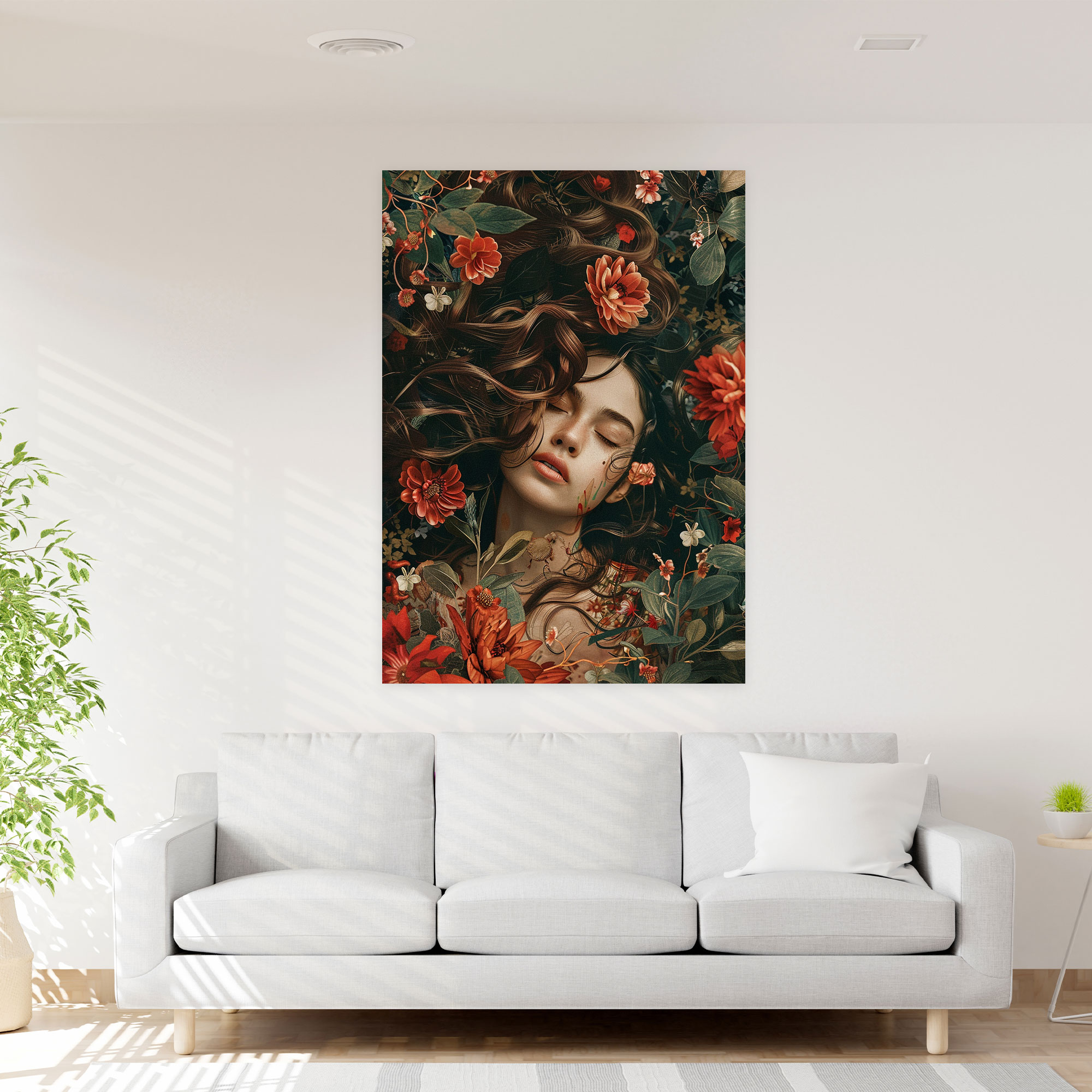 Frida Kahlo Style Wall Art - Frida Kahlo, Frida Kahlo Style, Canvas Wall Art, Canvas Print