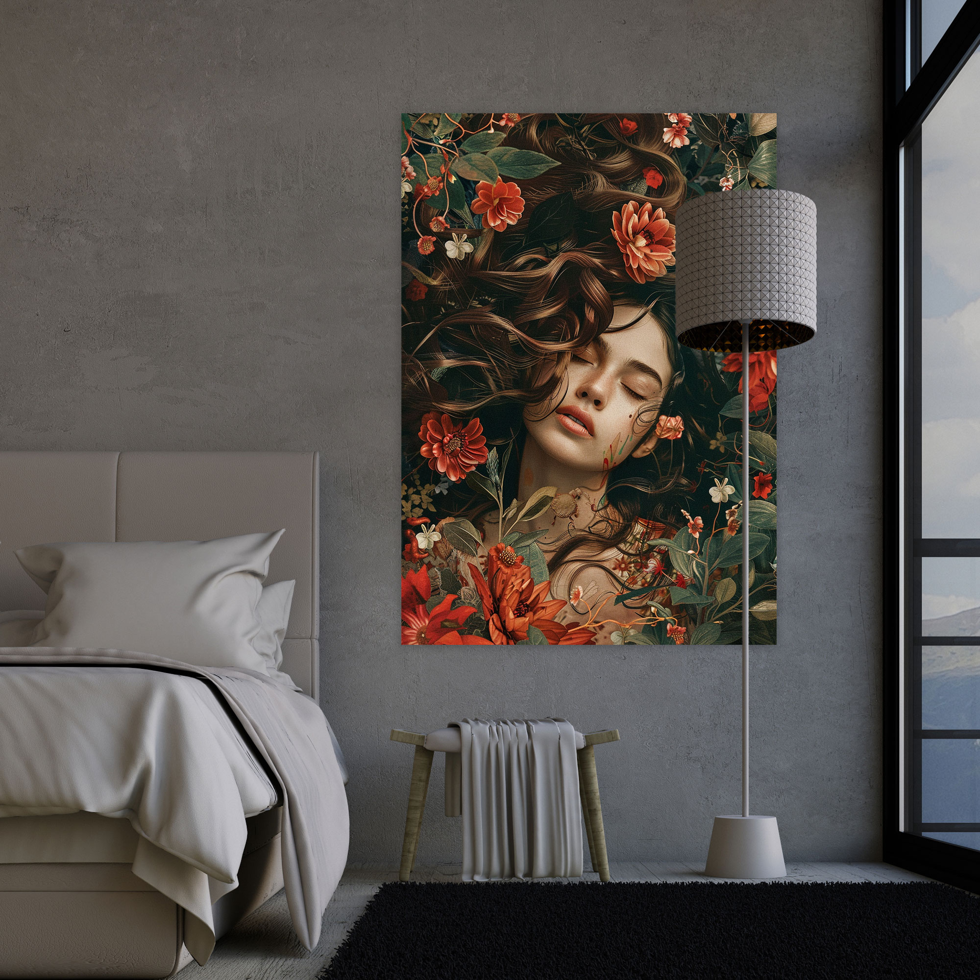 Frida Kahlo Style Wall Art - Frida Kahlo, Frida Kahlo Style, Canvas Wall Art, Canvas Print