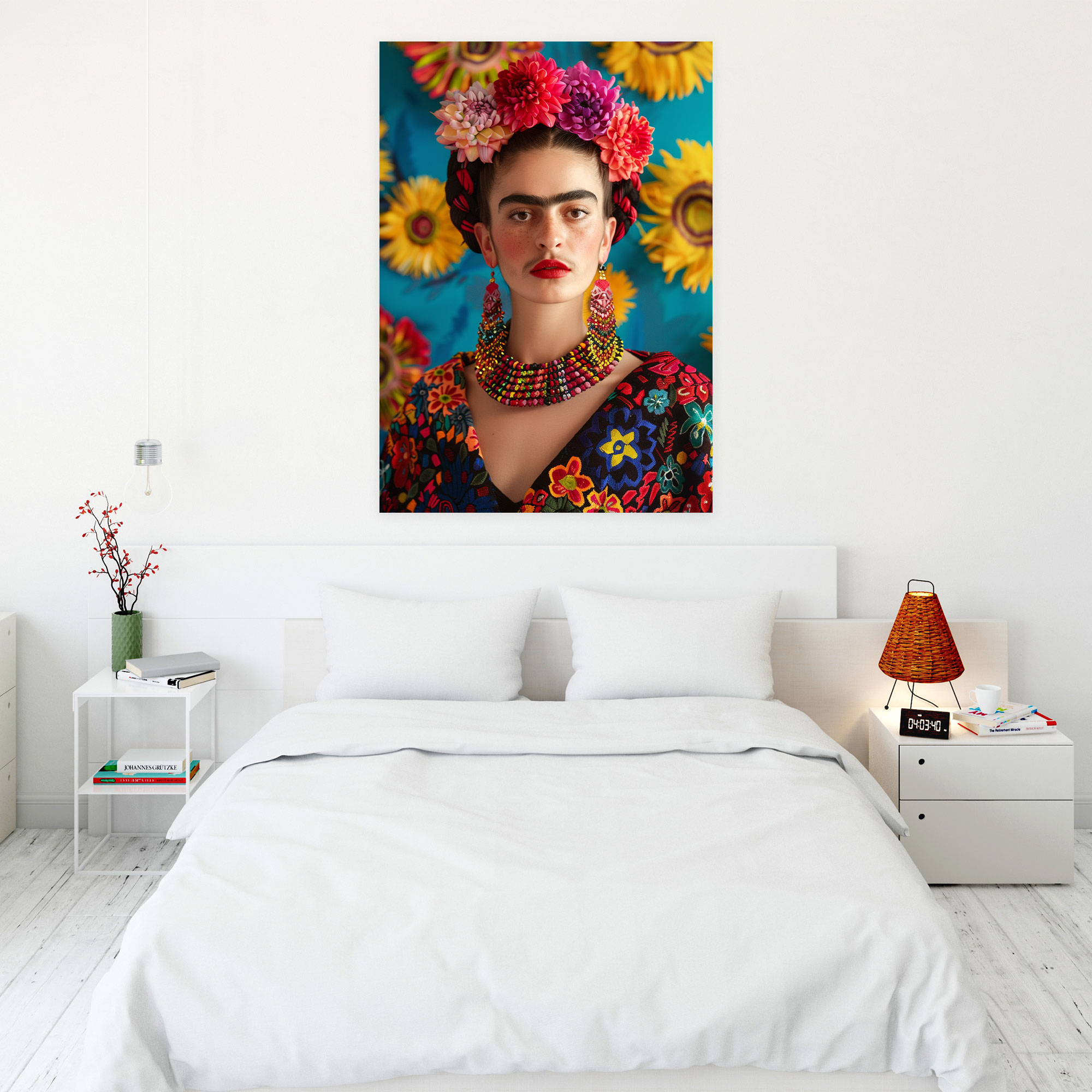 Frida Kahlo Style Wall Decoration - Frida Kahlo, Canvas Print, Canvas Wall Art, Wall Decoration