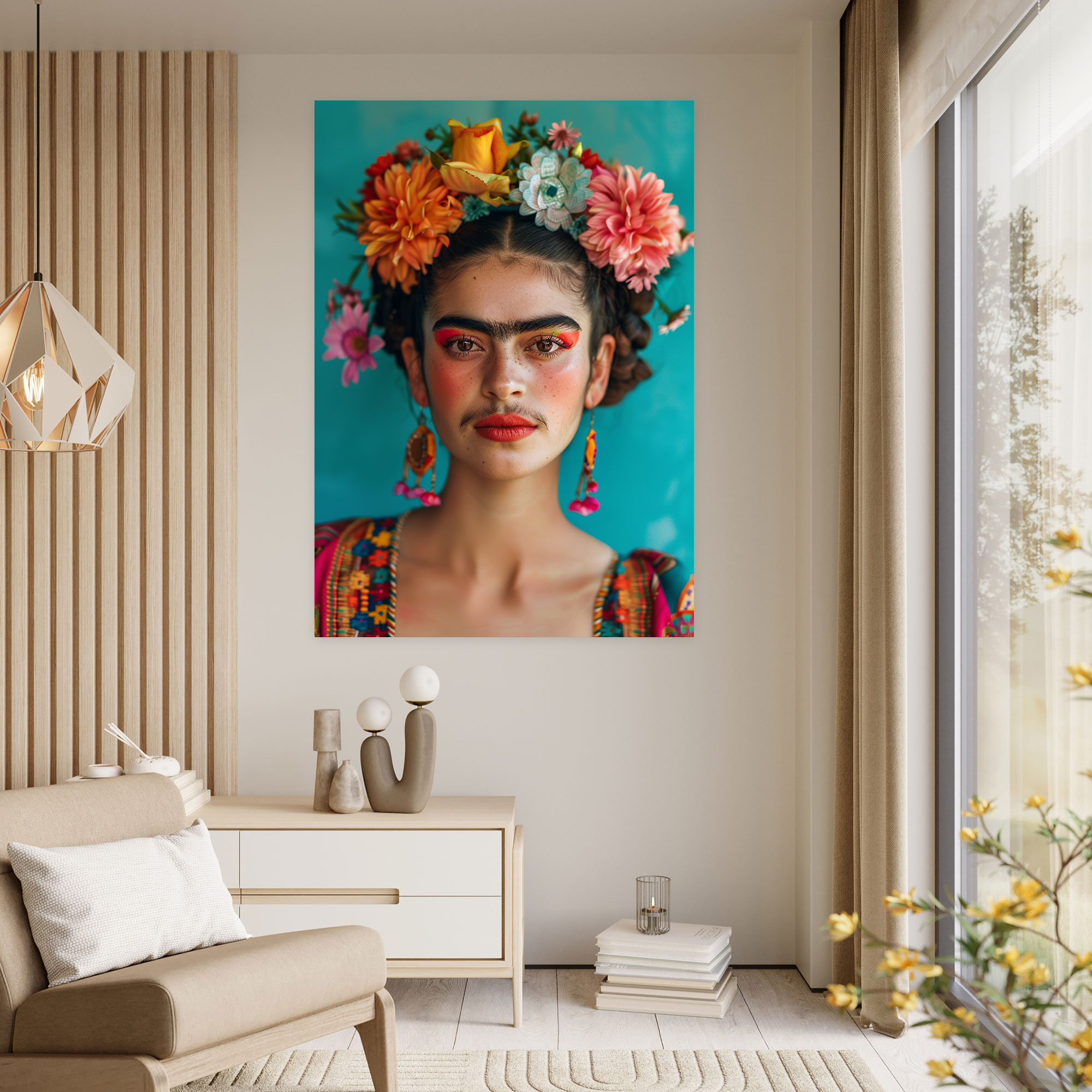 Frida Kahlo Style Canvas Print - Frida Kahlo, Canvas Print, Canvas, Wall Decoration
