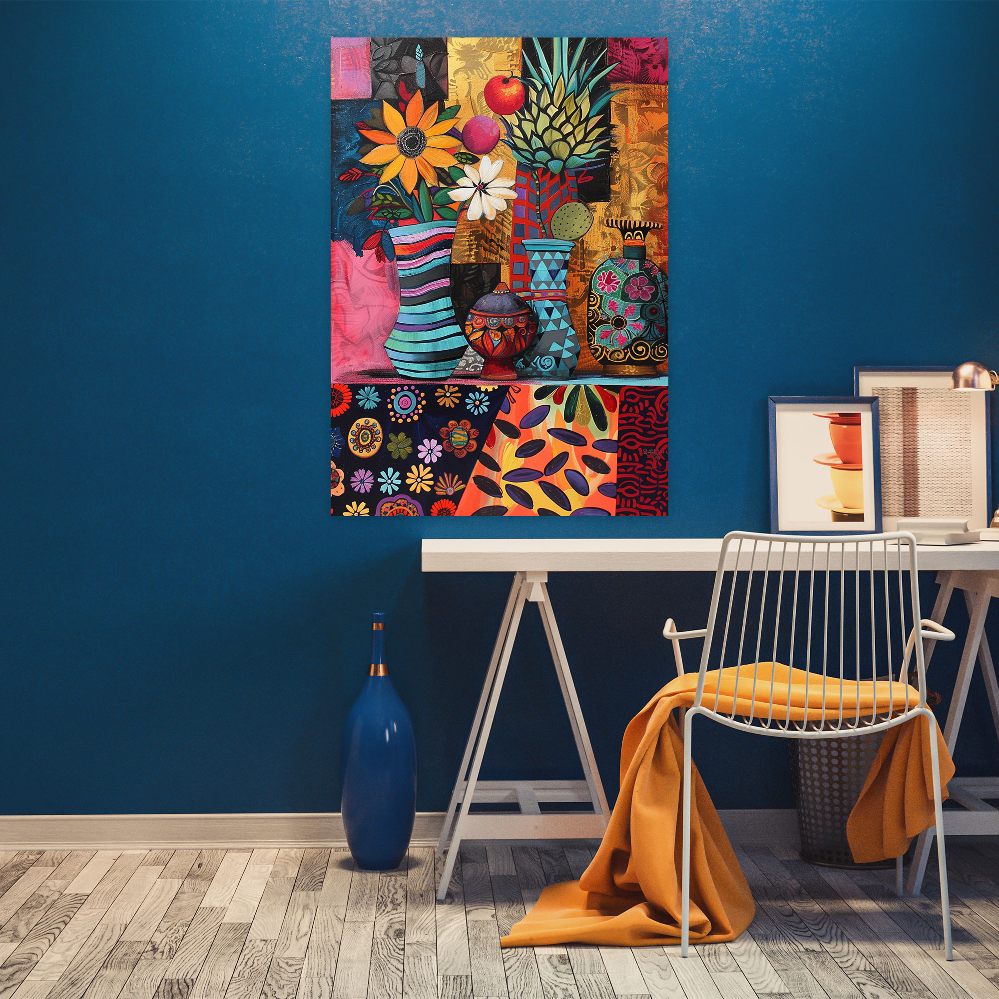 Frida Kahlo Style Canvas Print - Frida Kahlo, Frida Kahlo Style, Canvas Print, Canvas Wall Art