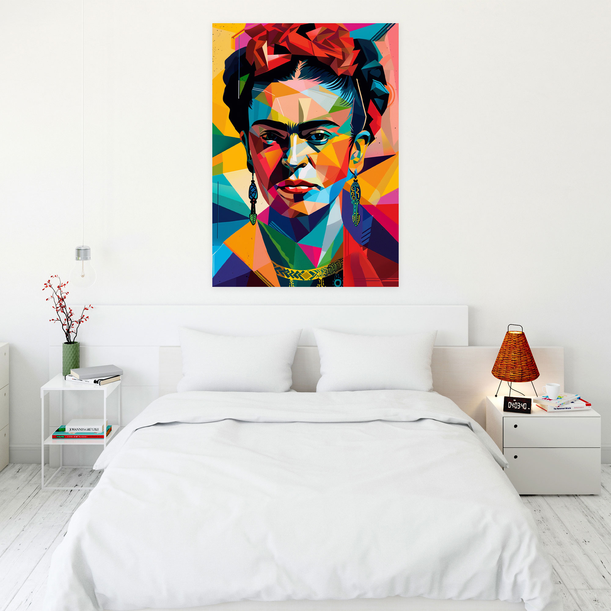 Frida Kahlo Tarzı Kanvas Tablo - Frida Kahlo Kanvas Duvar Sanatı Duvar Dekorasyonu