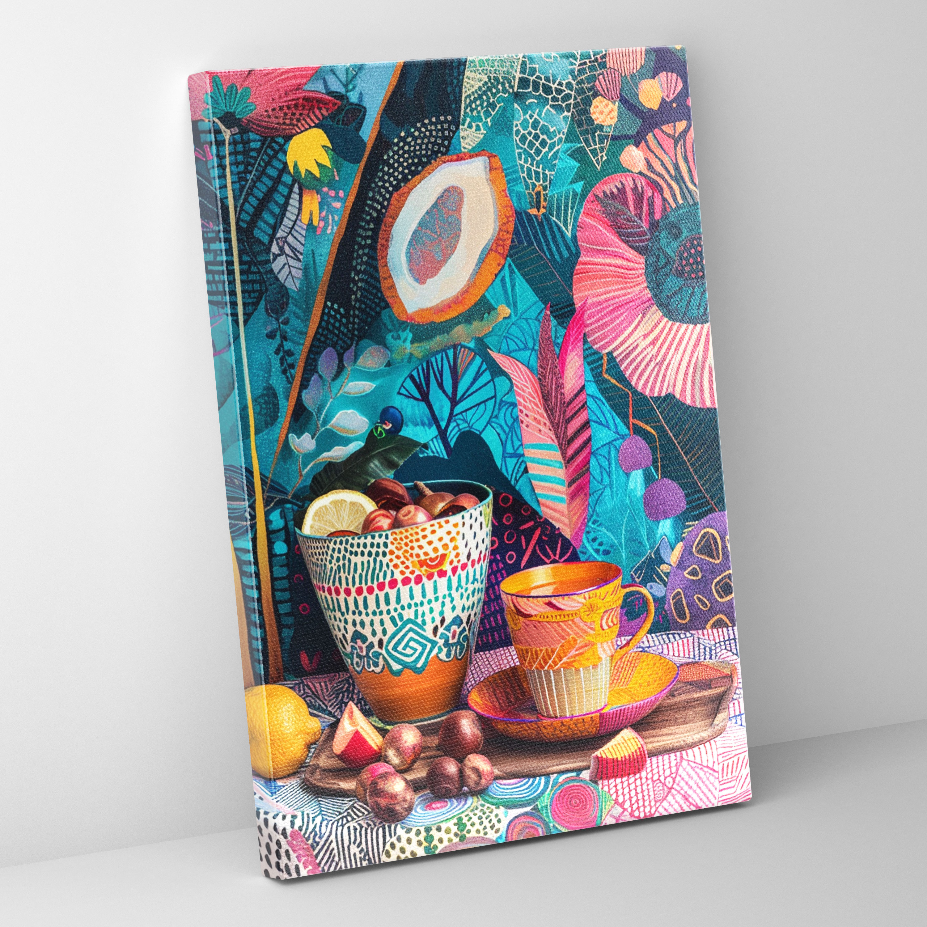 Frida Kahlo Tarzı Kanvas Tablo - Ev Dekorasyonu Kanvas Tablo