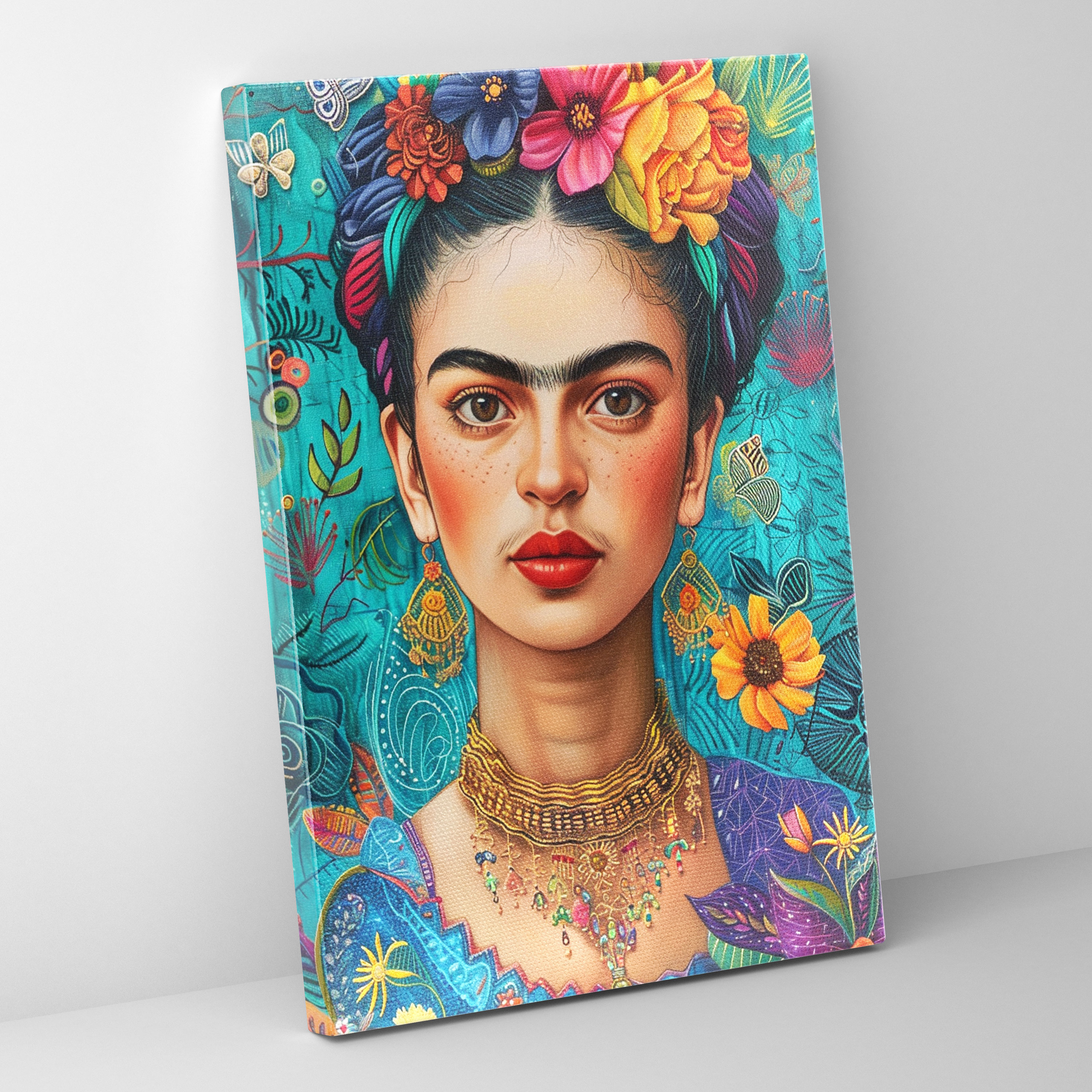 Frida Kahlo Style Canvas Print - Frida Kahlo, Canvas, Wall Art, Canvas Wall Art