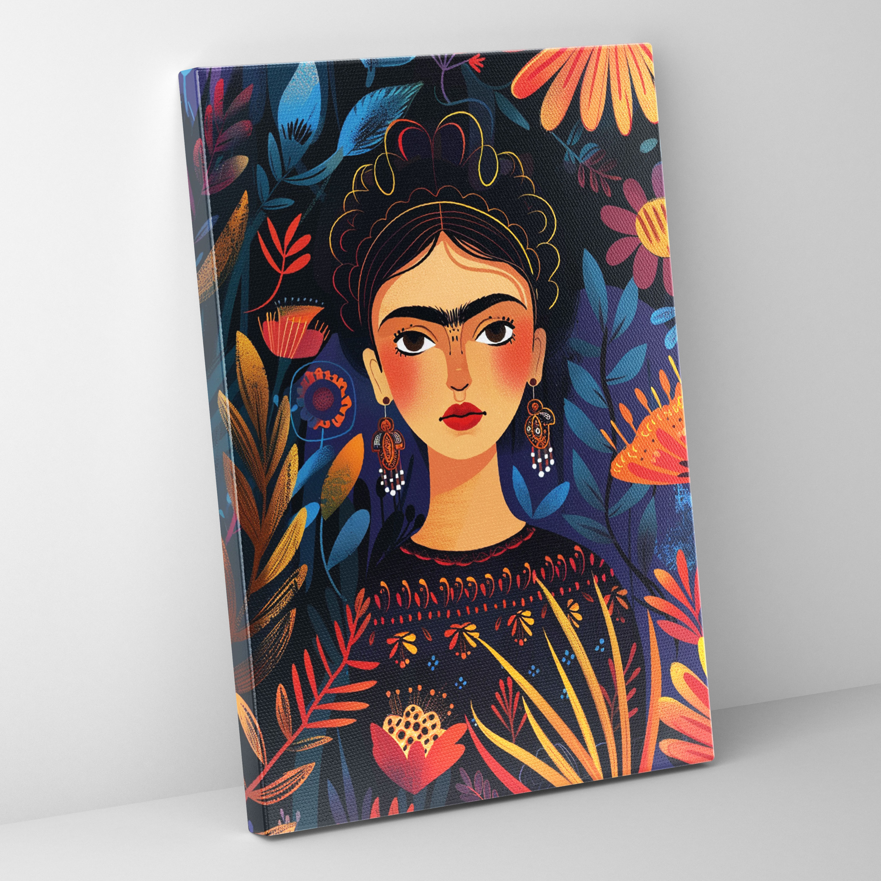 Frida Kahlo Tarzı Kanvas Tablo - Frida Kahlo Kanvas Frida Kahlo Stili