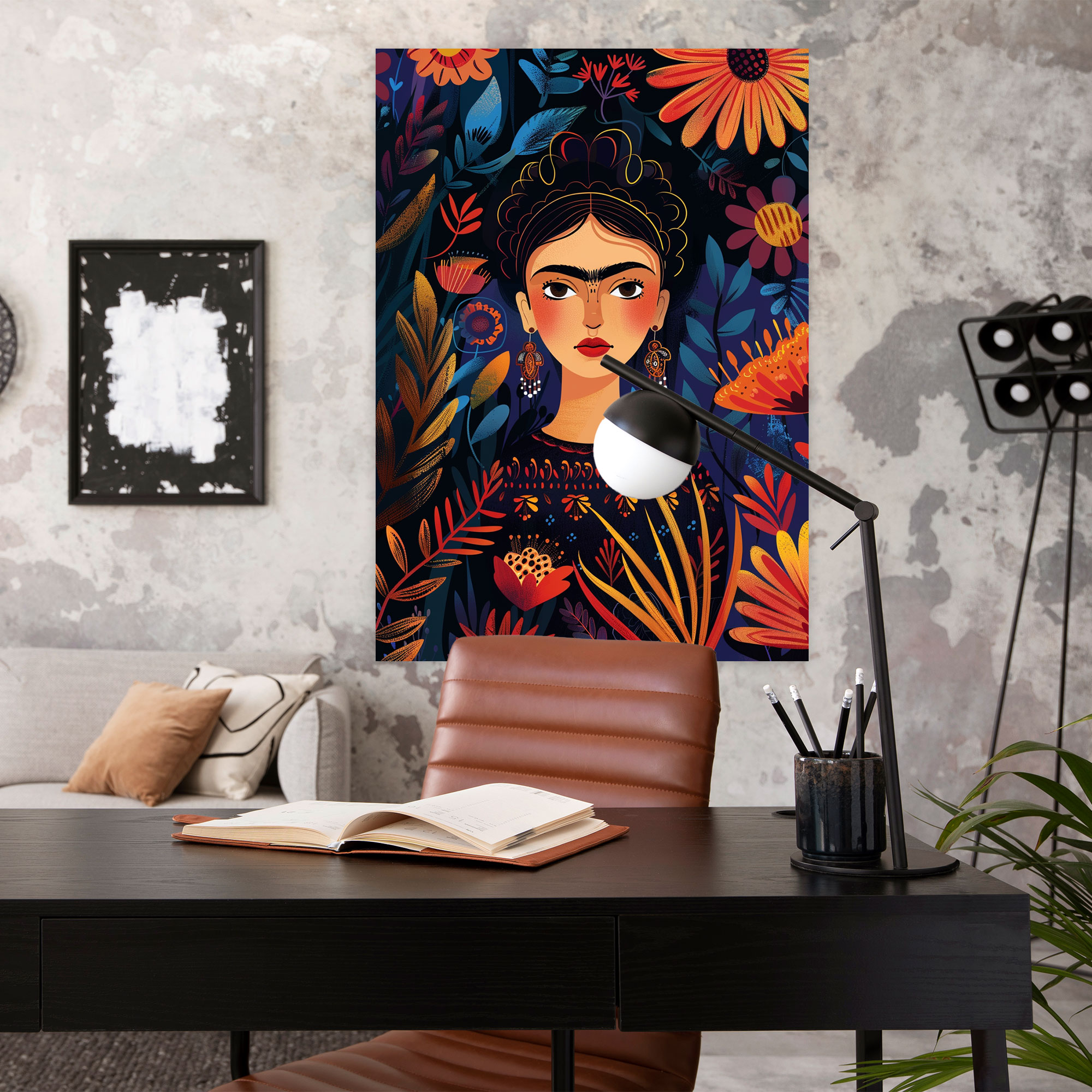 Frida Kahlo Tarzı Kanvas Tablo - Frida Kahlo Kanvas Frida Kahlo Stili
