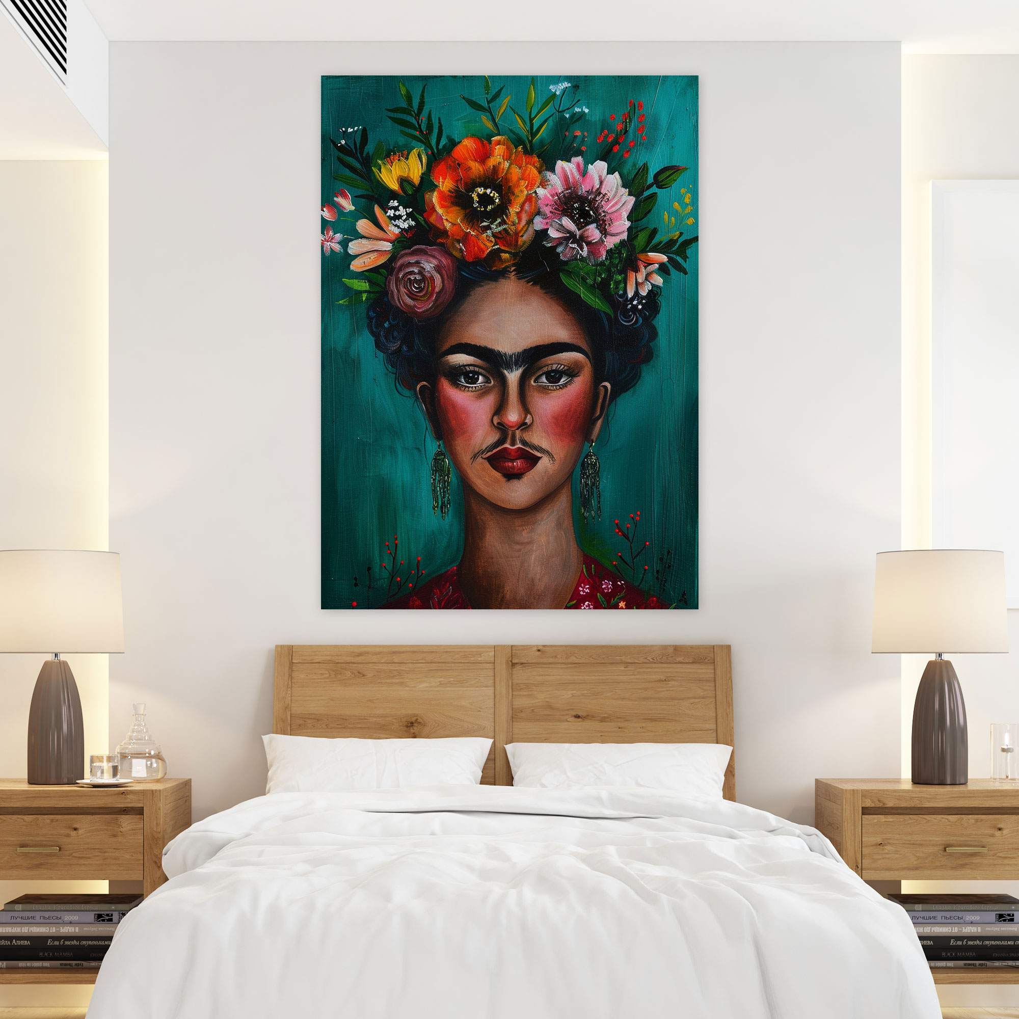 Frida Kahlo Style Canvas Print - Frida Kahlo, Frida Kahlo Style, Canvas Wall Art, Canvas Print