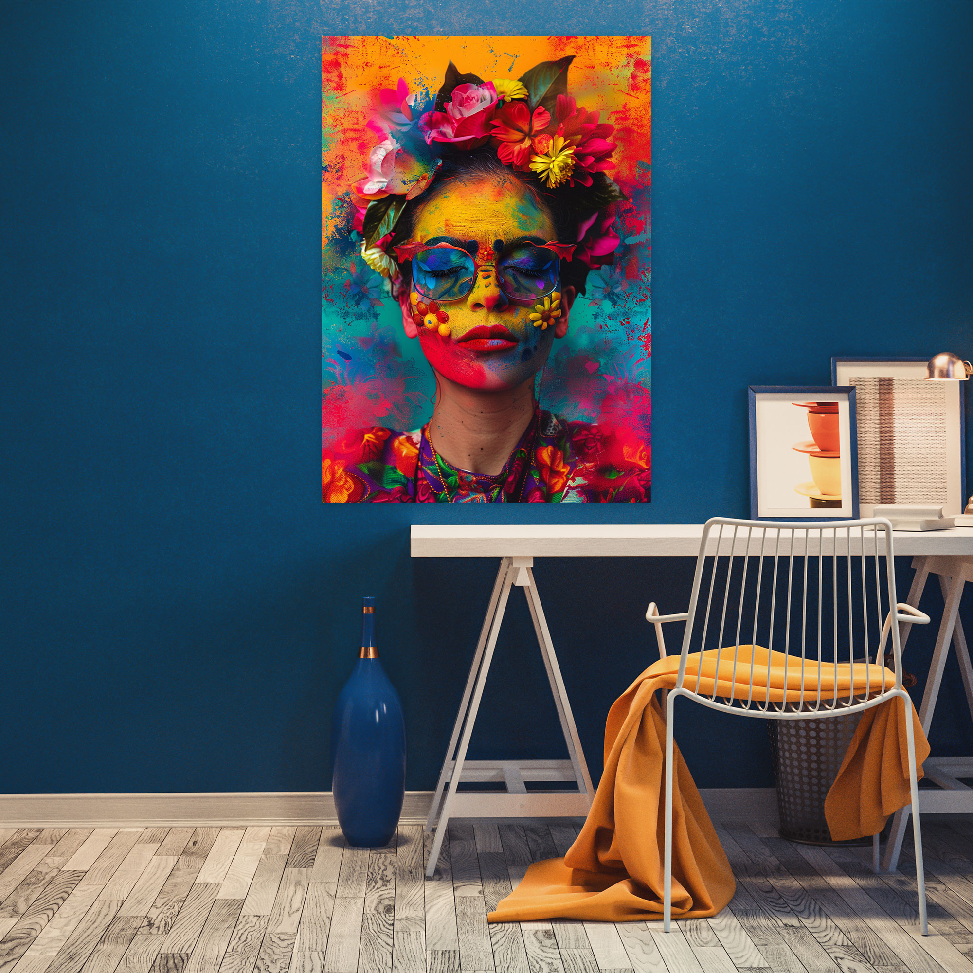 Frida Kahlo Style Wall Art - Frida Kahlo, Canvas Wall Art, Canvas, Wall Decoration