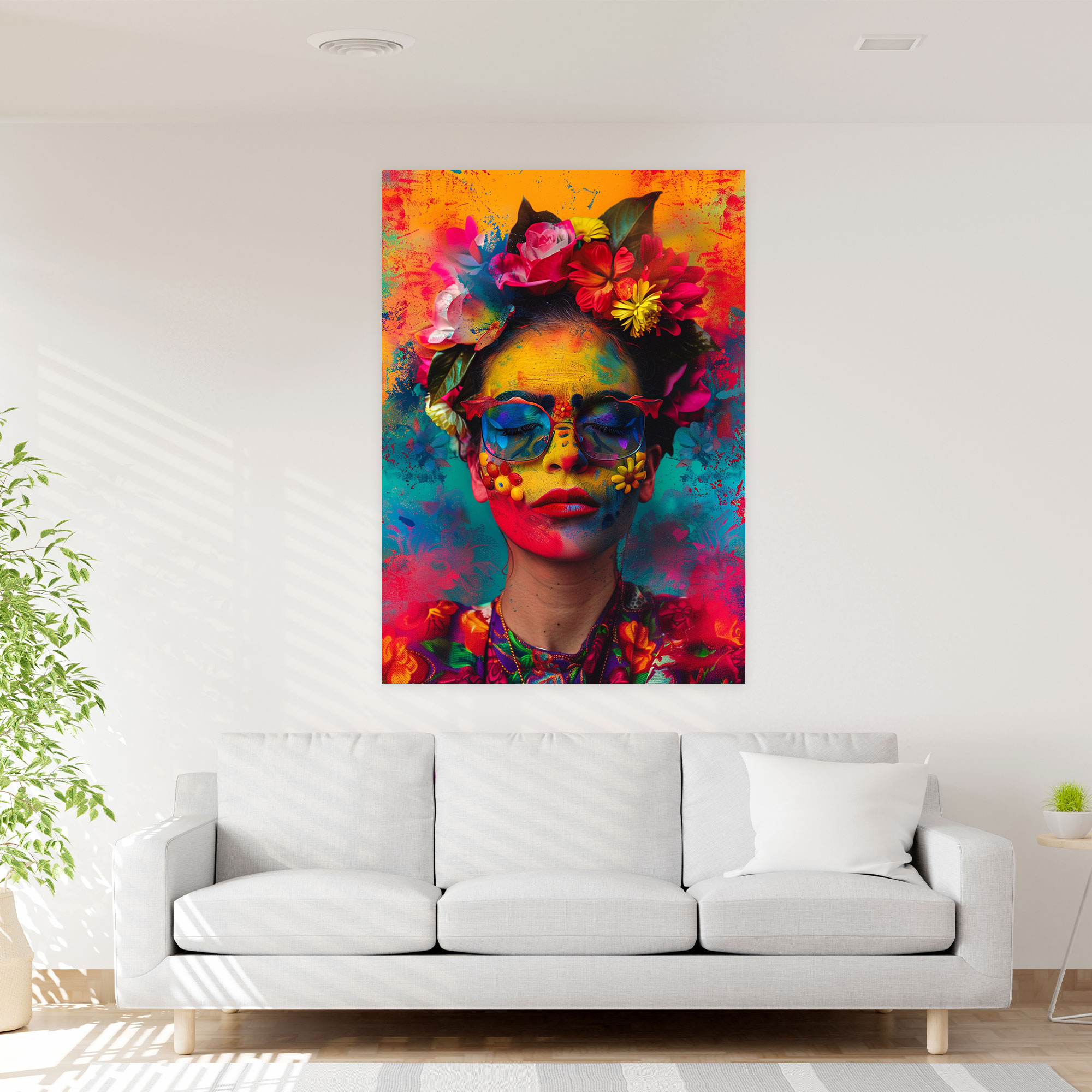Frida Kahlo Style Wall Art - Frida Kahlo, Canvas Wall Art, Canvas, Wall Decoration