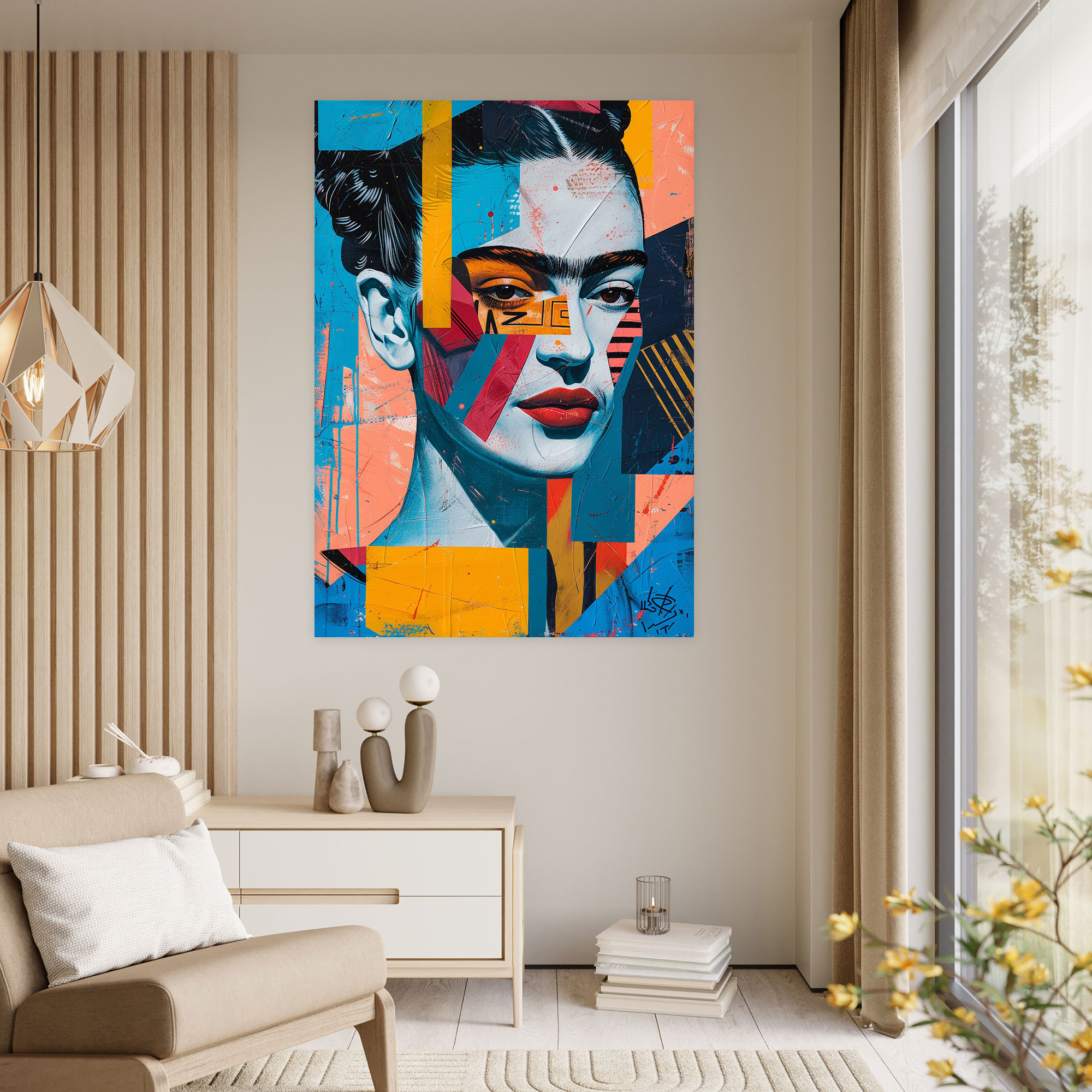 Frida Kahlo Style Canvas Print - Frida Kahlo, Wall Art, Frida Kahlo Style, Canvas