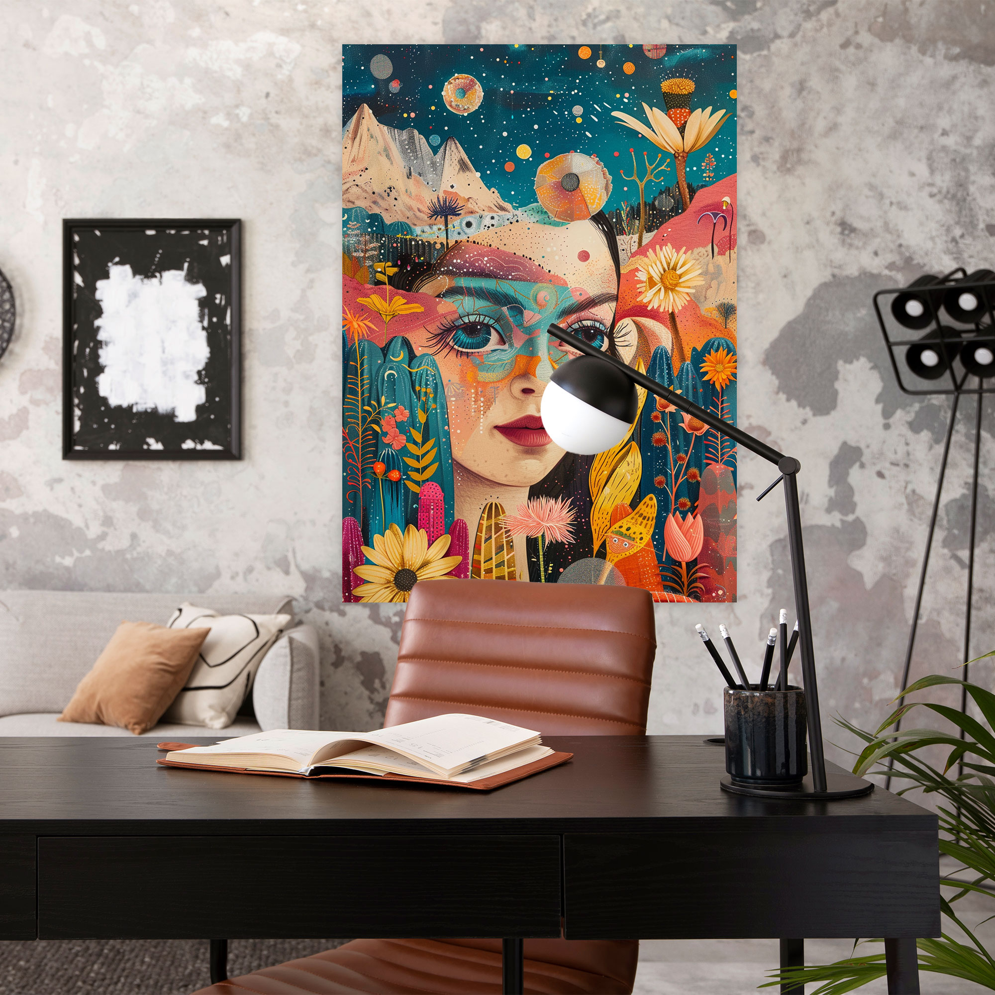Frida Kahlo Style Wall Art - Frida Kahlo, Canvas Wall Art, Home Decoration, Frida Kahlo Style
