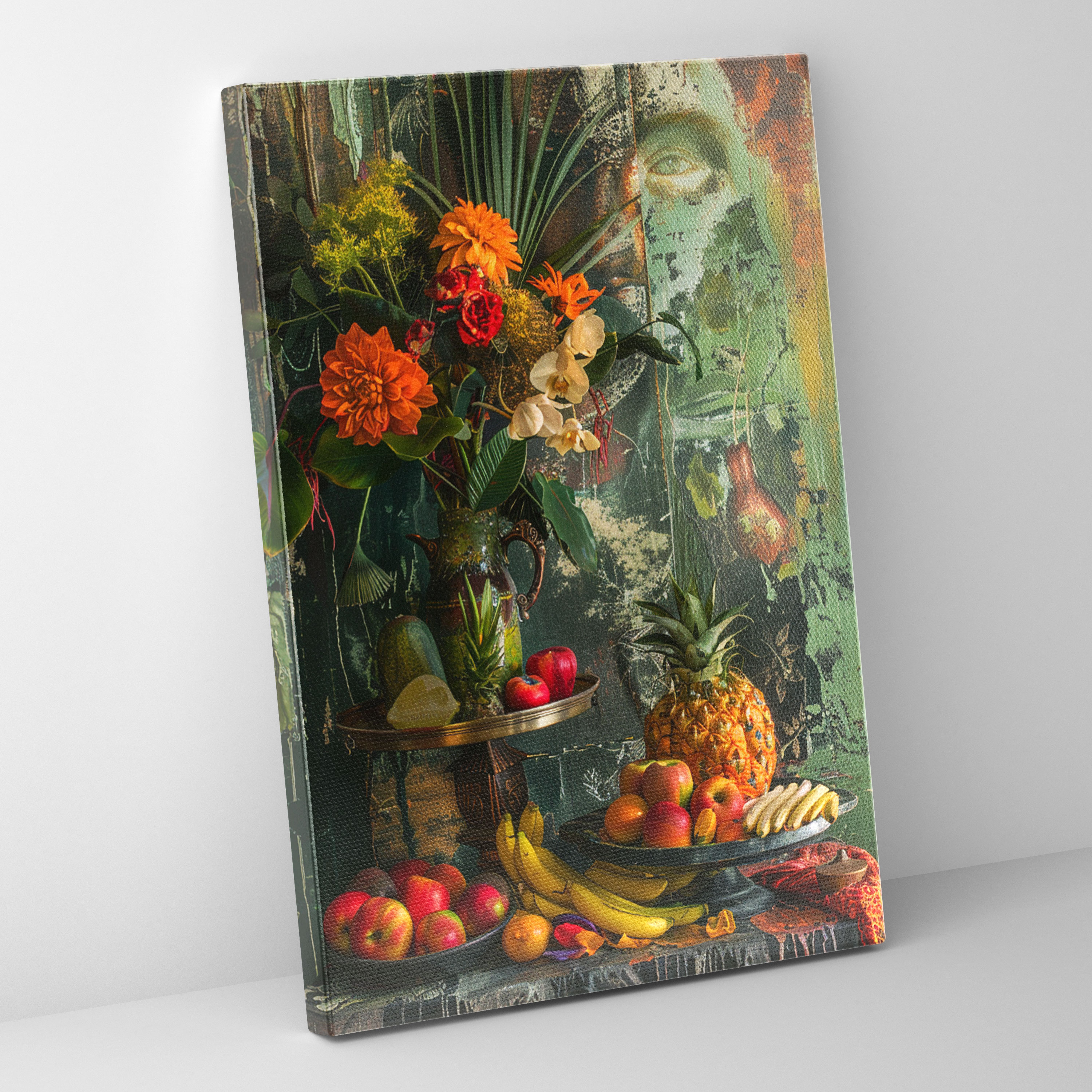Frida Kahlo Tarzı Kanvas Tablo - Frida Kahlo Kanvas Duvar Sanatı Frida Kahlo Tarzı Duvar Dekorasyonu