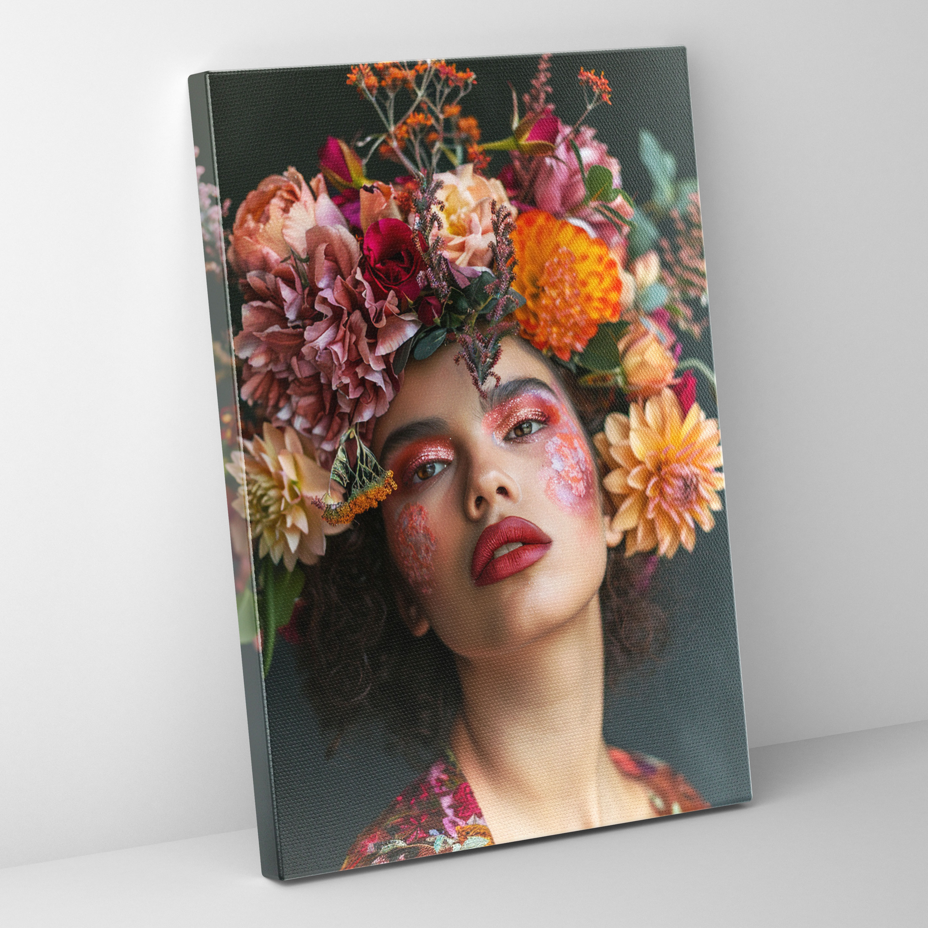 Frida Kahlo Style Wall Art - Frida Kahlo, Frida Kahlo Style, Canvas, Canvas Wall Art