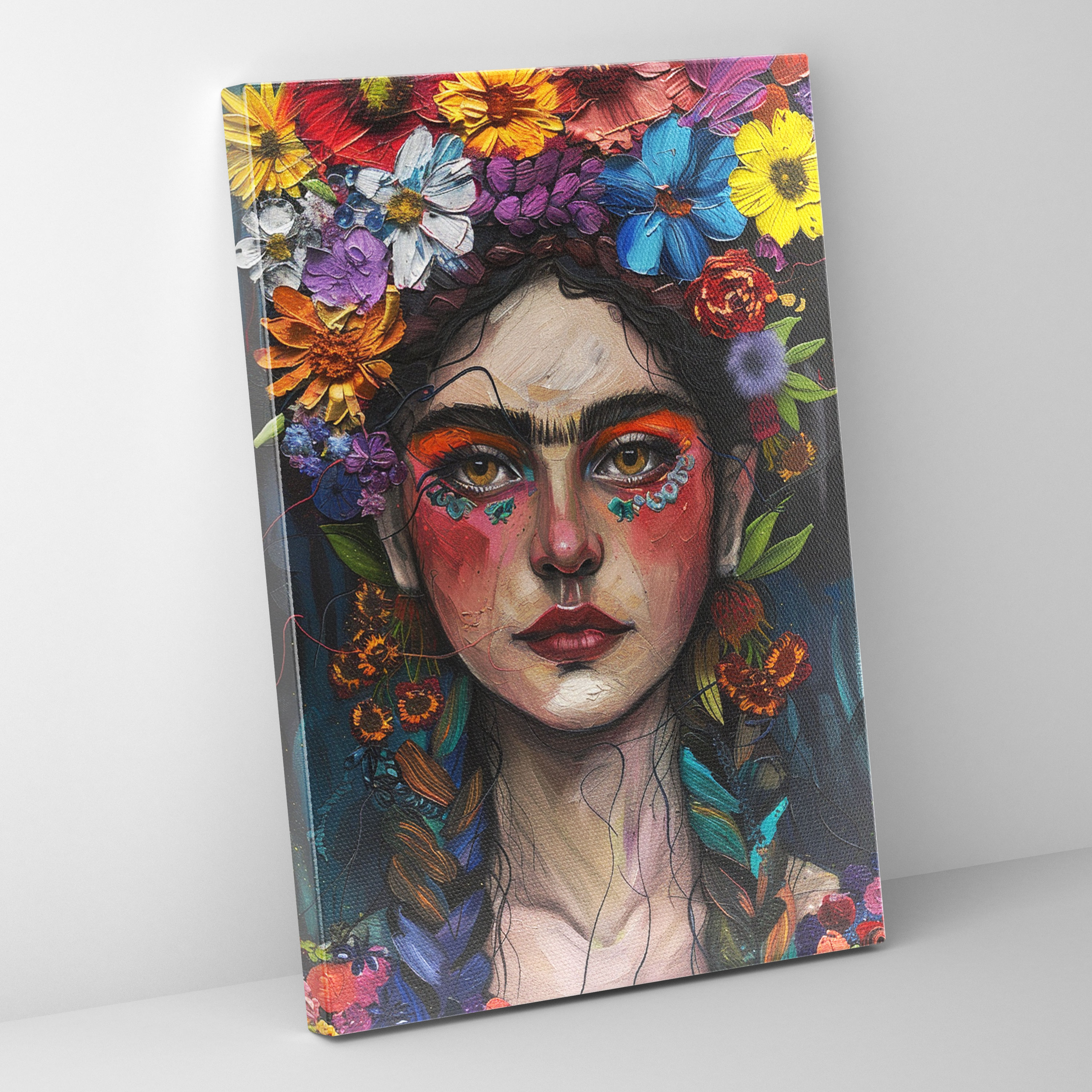 Frida Kahlo Style Canvas Print - Frida Kahlo, Frida Kahlo Style, Canvas, Canvas Wall Art