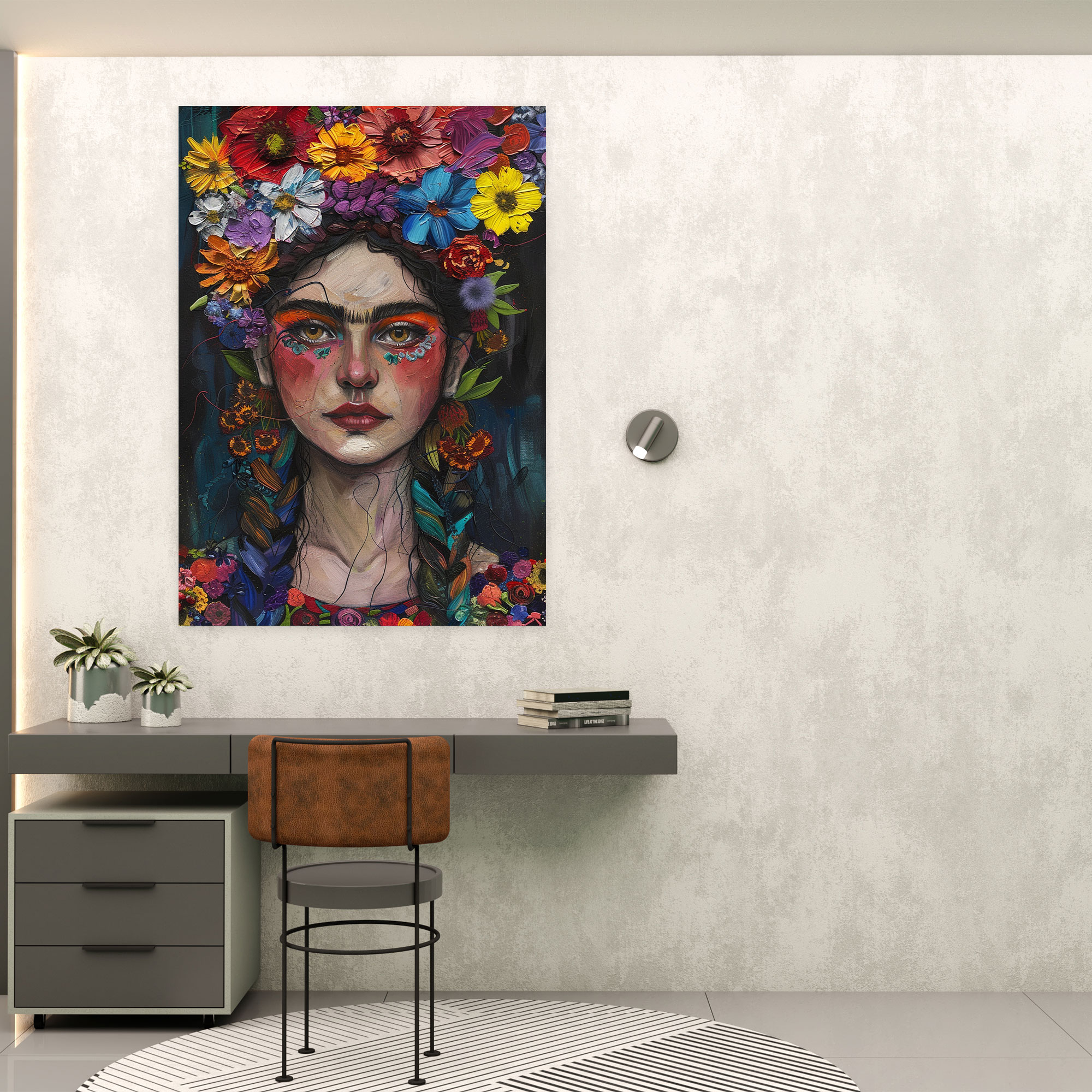 Frida Kahlo Style Canvas Print - Frida Kahlo, Frida Kahlo Style, Canvas, Canvas Wall Art