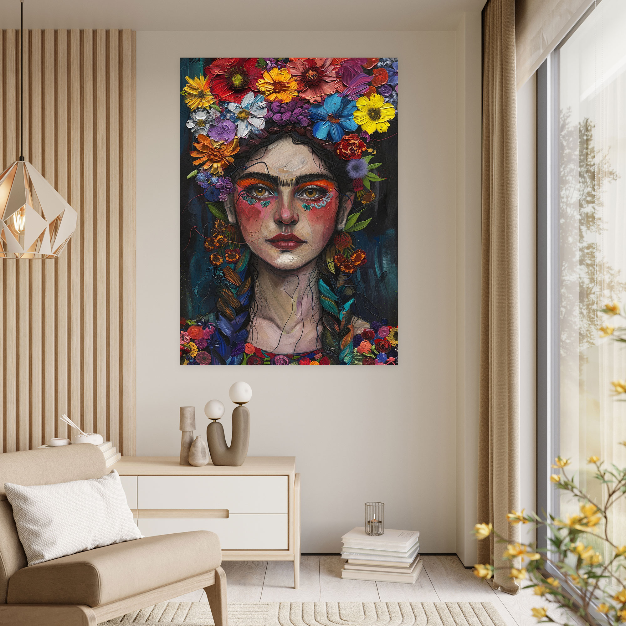 Frida Kahlo Style Canvas Print - Frida Kahlo, Frida Kahlo Style, Canvas, Canvas Wall Art