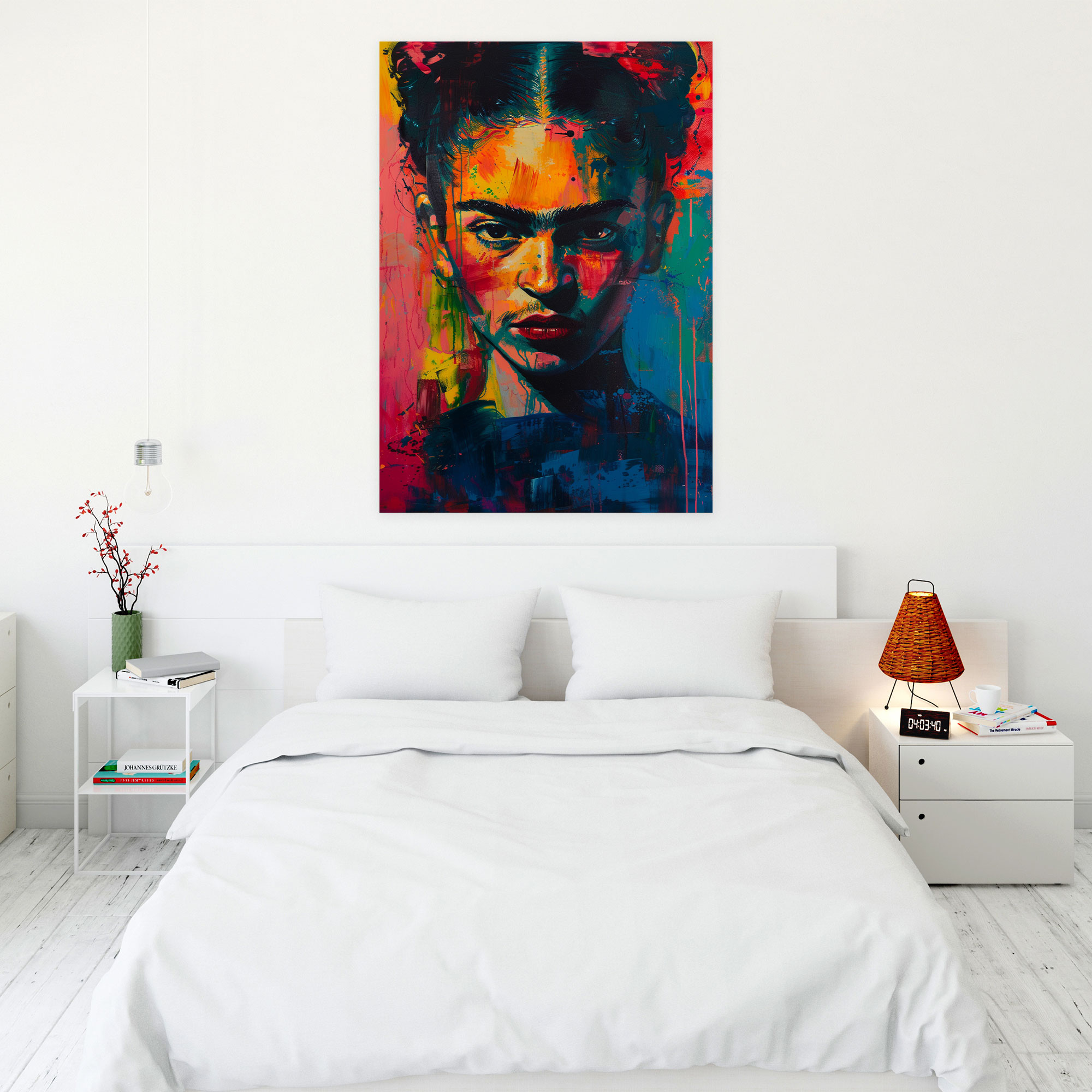 Frida Kahlo Style Canvas Wall Art - Frida Kahlo, Canvas Wall Art, Wall Decoration, Canvas