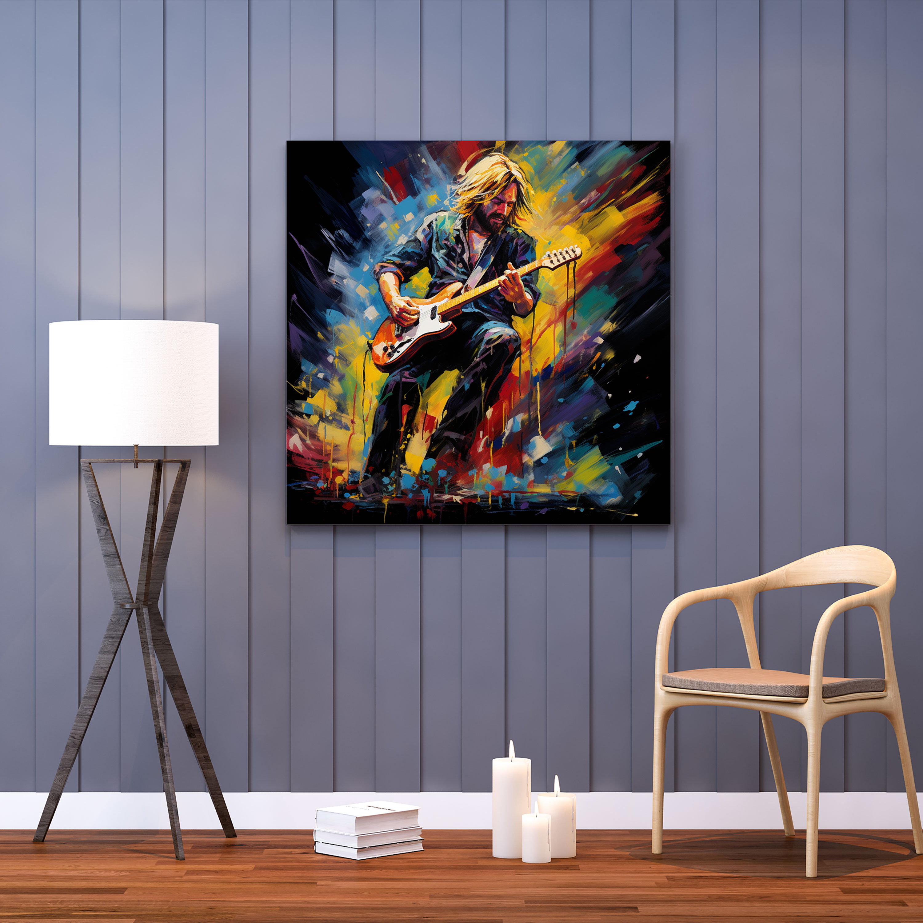 Kurt Cobain Glass Print - Kurt Cobain, Kurt Cobain, Wall Decoration, Glass Art