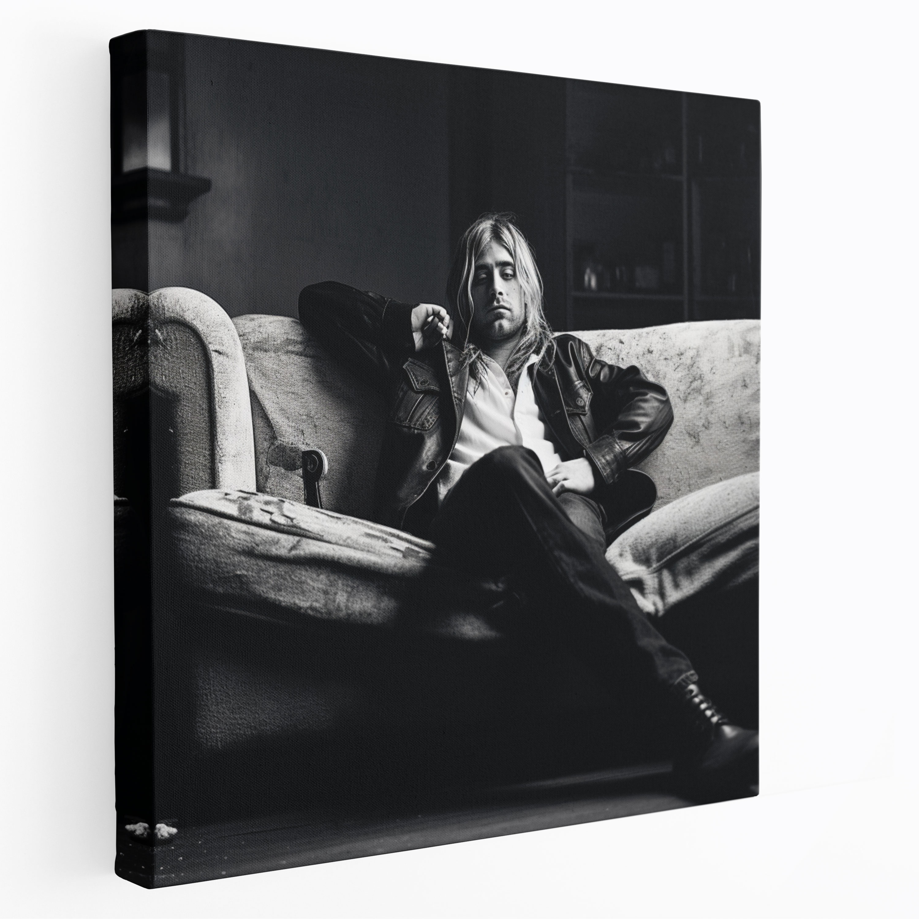 Kurt Cobain Glasbild - Kurt Cobain Glas Wandkunst Glas Kunst Glasdruck