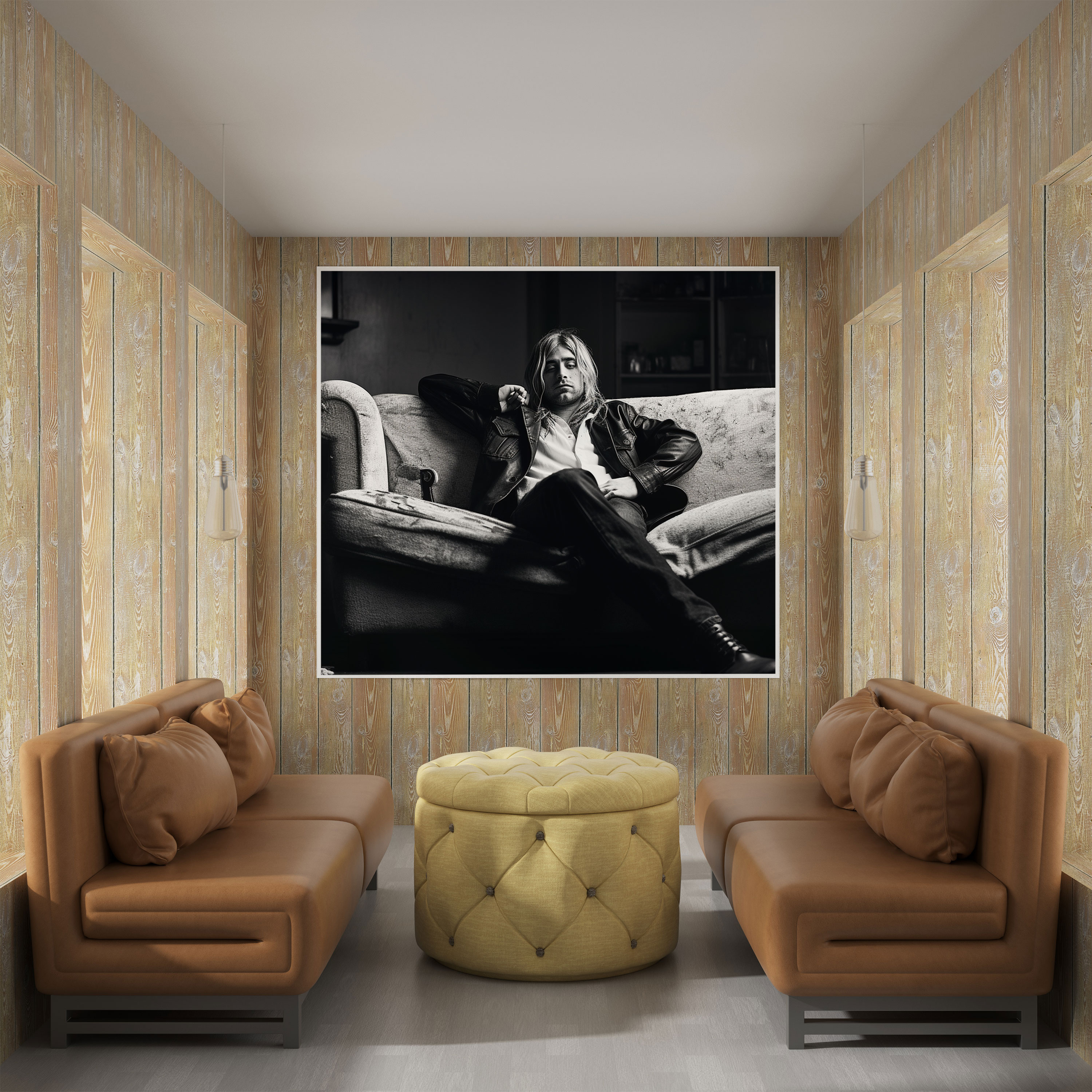 Kurt Cobain Glasbild - Kurt Cobain Glas Wandkunst Glas Kunst Glasdruck