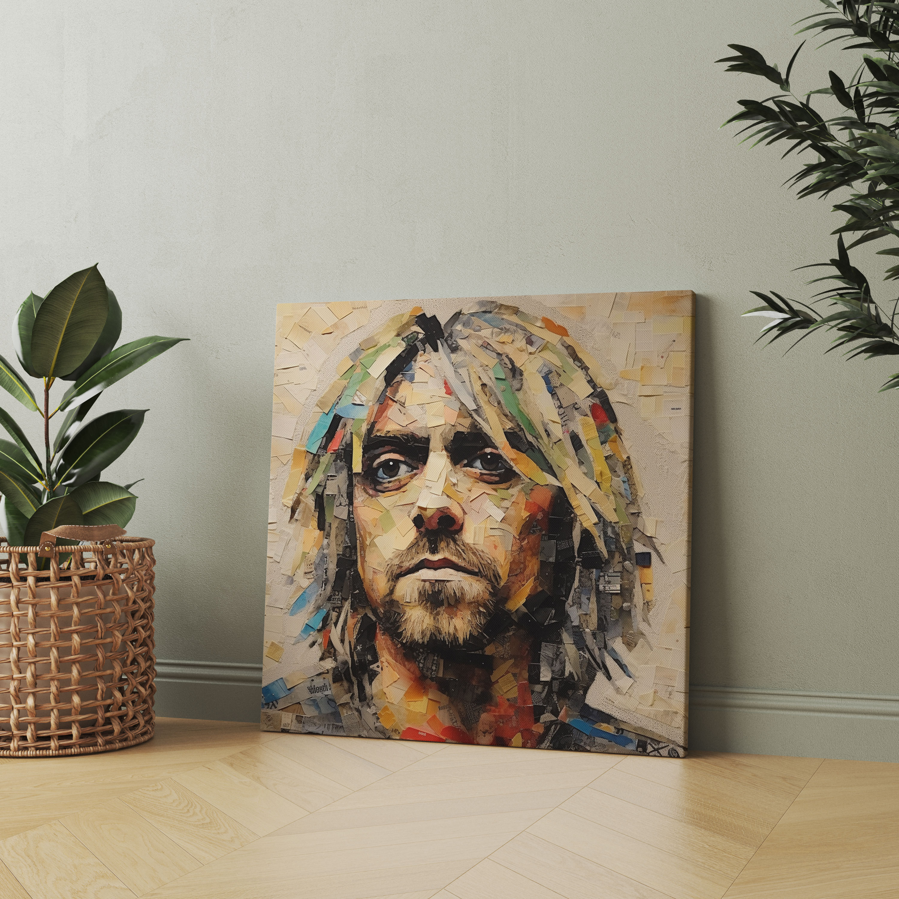 Kurt Cobain Glasbild - Wanddekoration Glas Kunstwerk Glasdruck