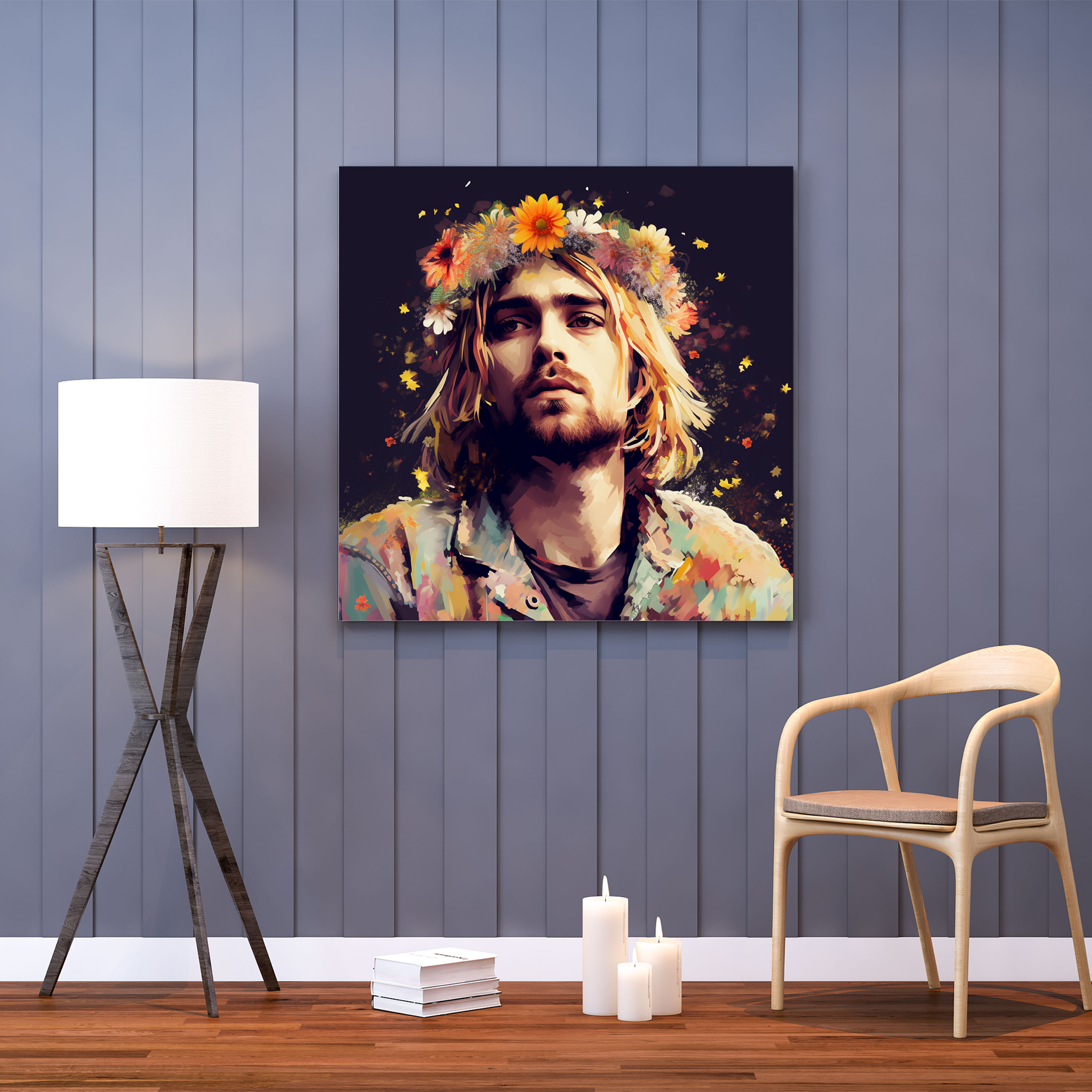 Kurt Cobain Glasbild - Modern Art mit Kurt Cobain Glasbild