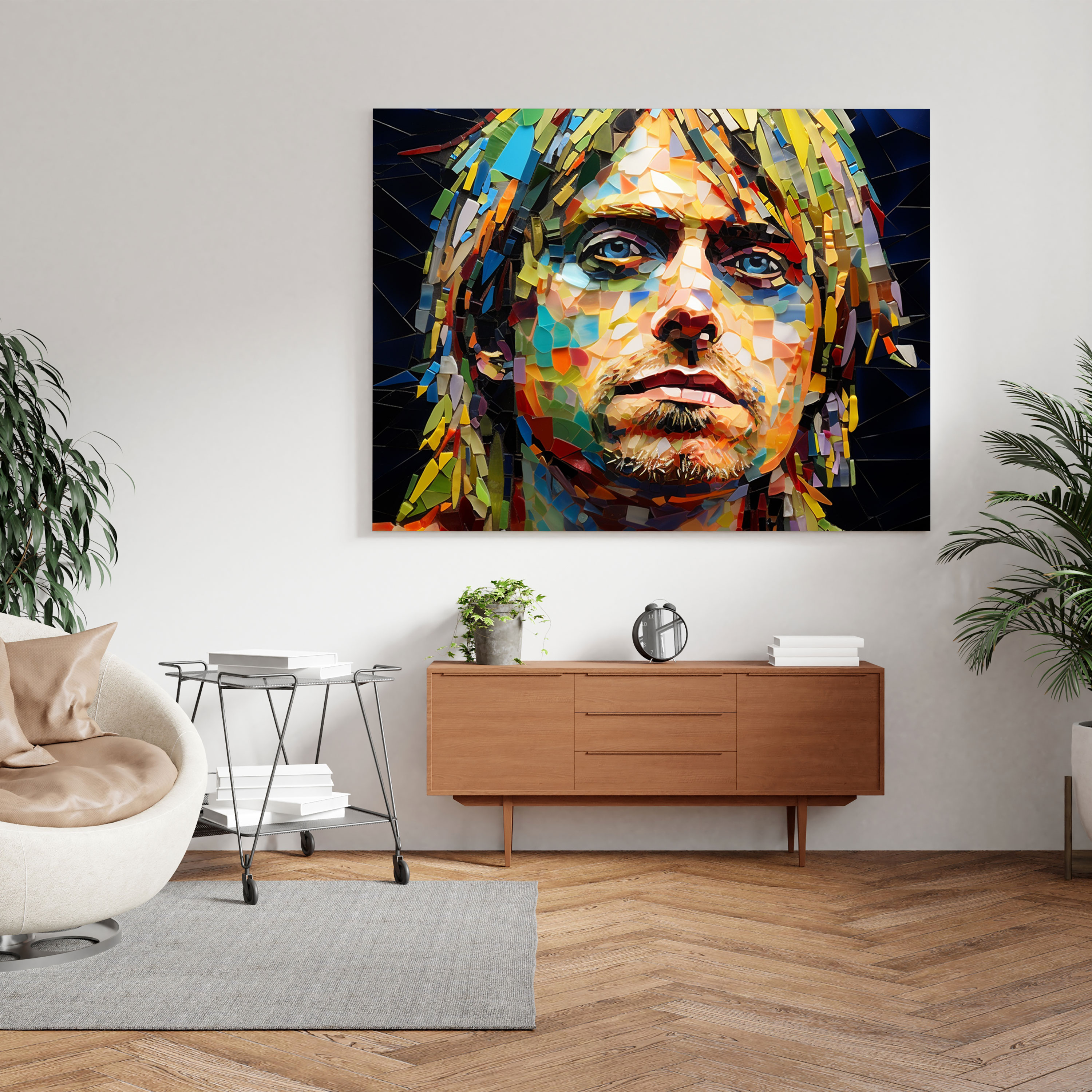 Kurt Cobain Glass Print - Kurt Cobain, Glass Wall Art, Home Decoration, Wall Decoration