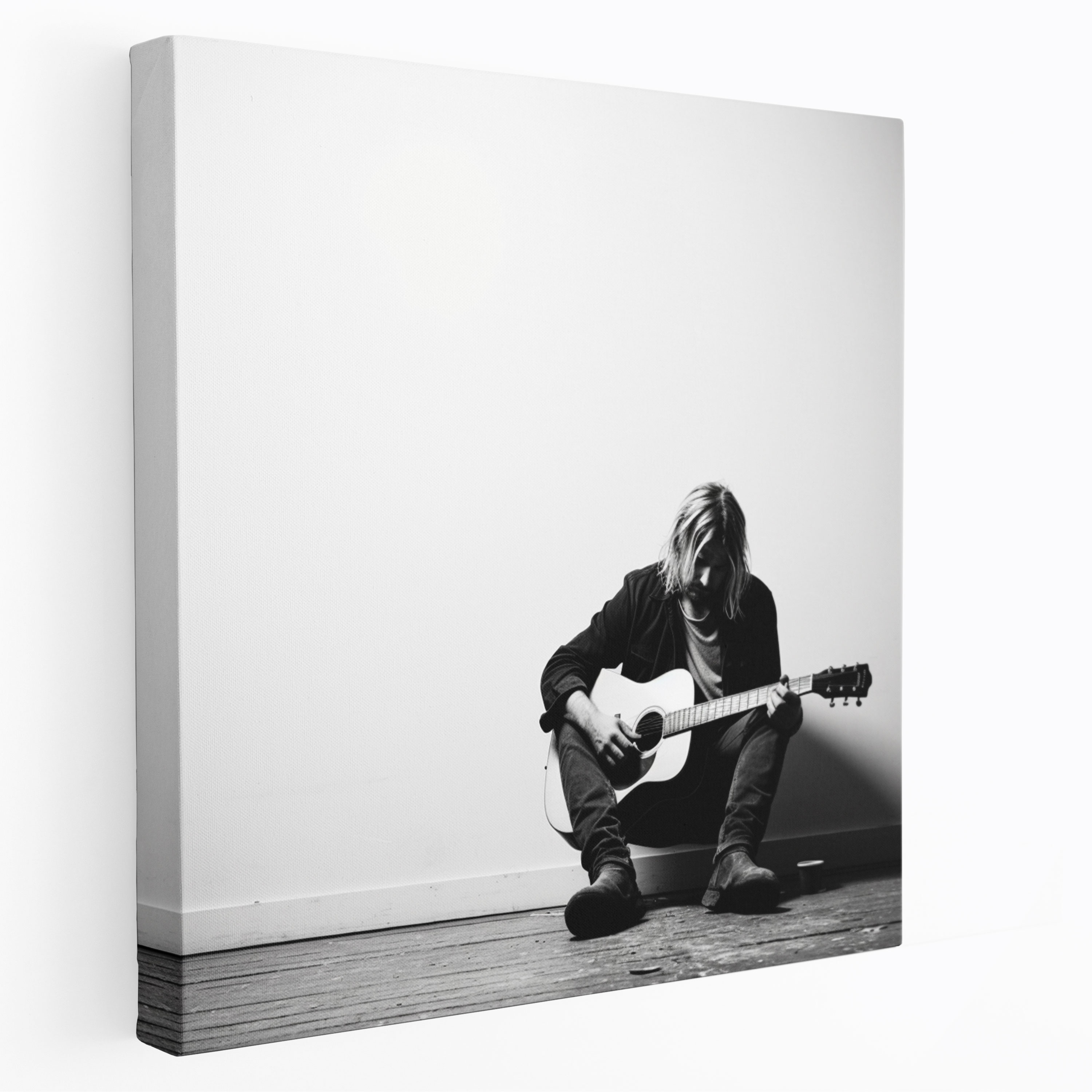 Kurt Cobain Glass Wall Art - Kurt Cobain, Modern Art, Minimalist Photography, Home Decoration