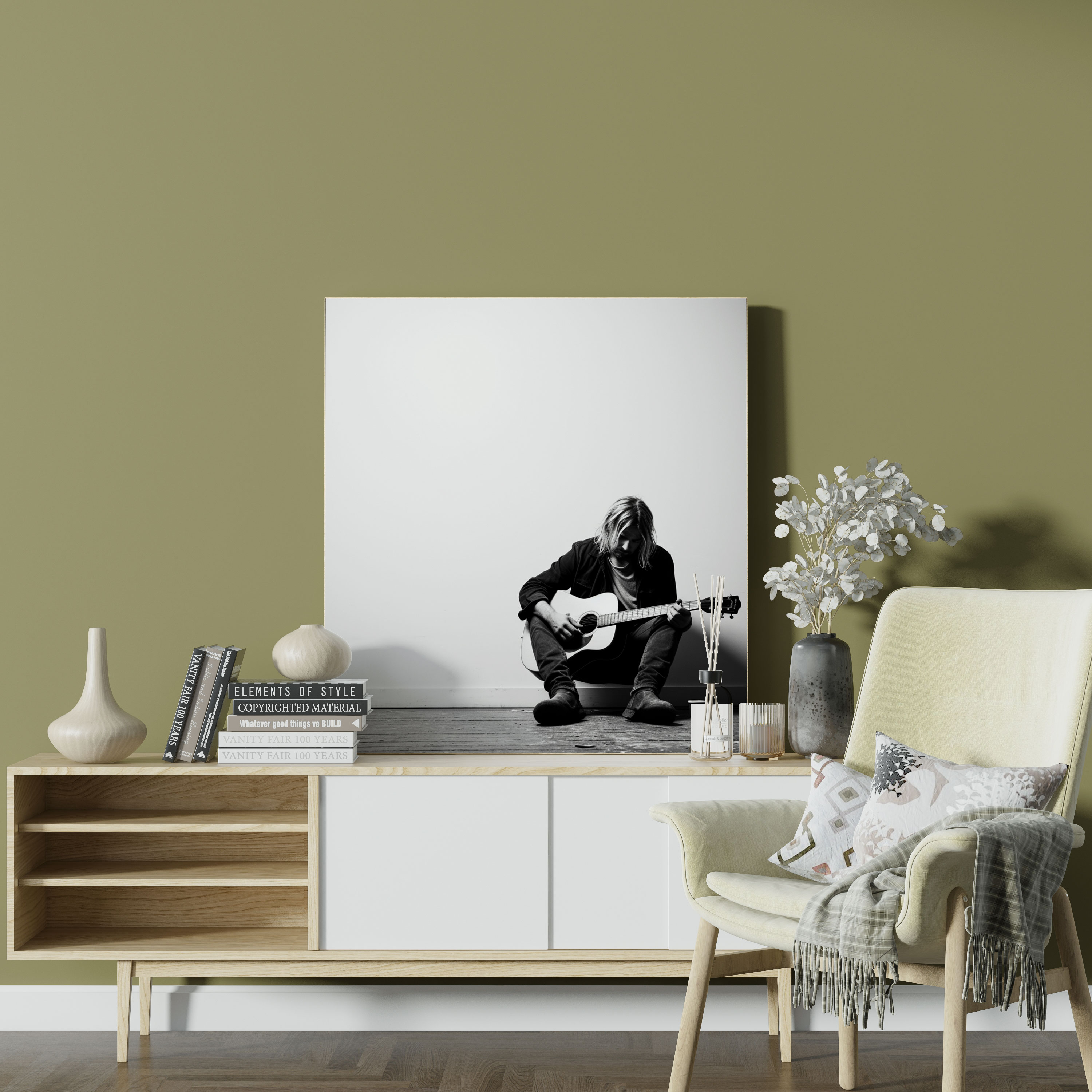 Kurt Cobain Glass Wall Art - Kurt Cobain, Modern Art, Minimalist Photography, Home Decoration
