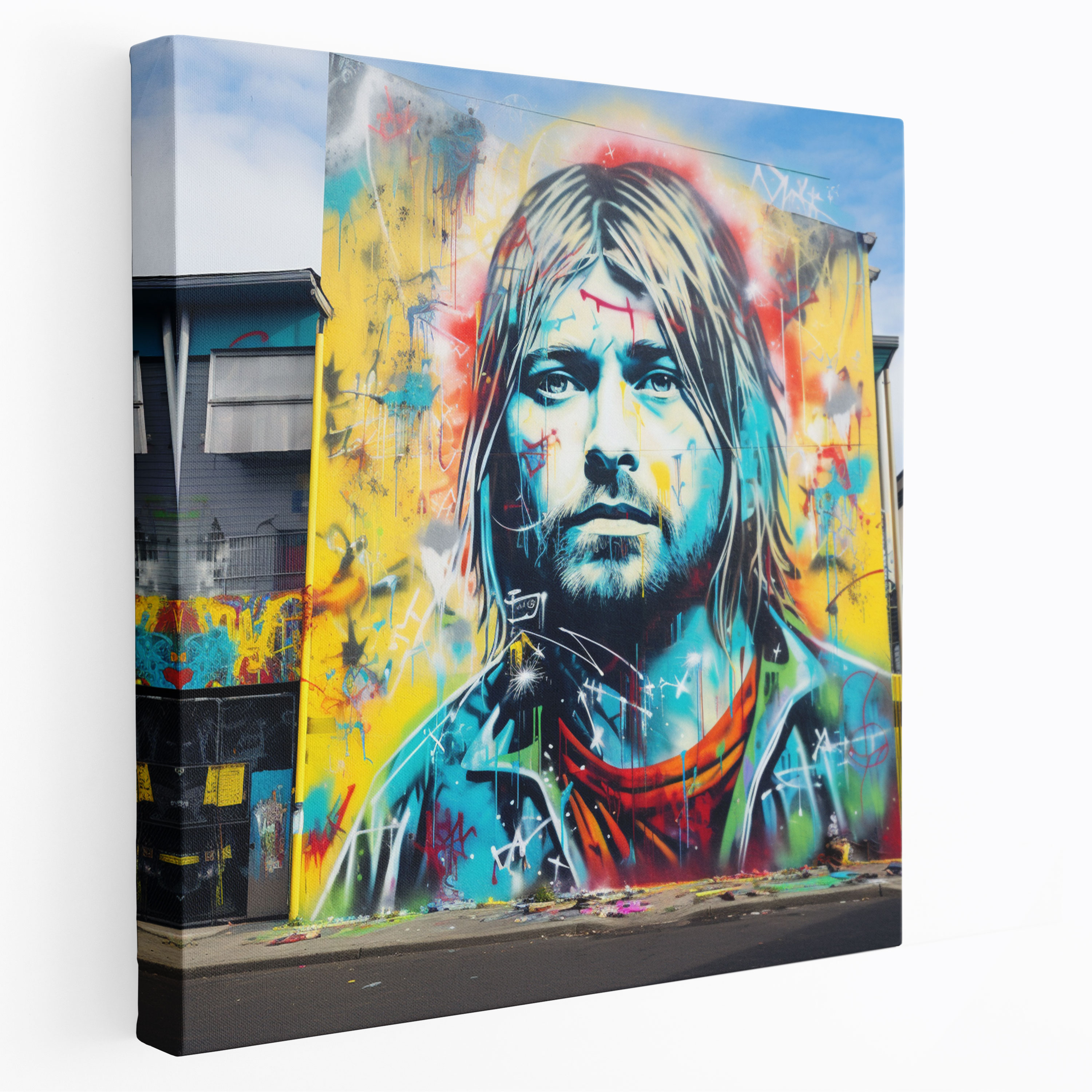 Kurt Cobain Glass Wall Art - Kurt Cobain, Kurt Cobain, Mural Art, Street Art