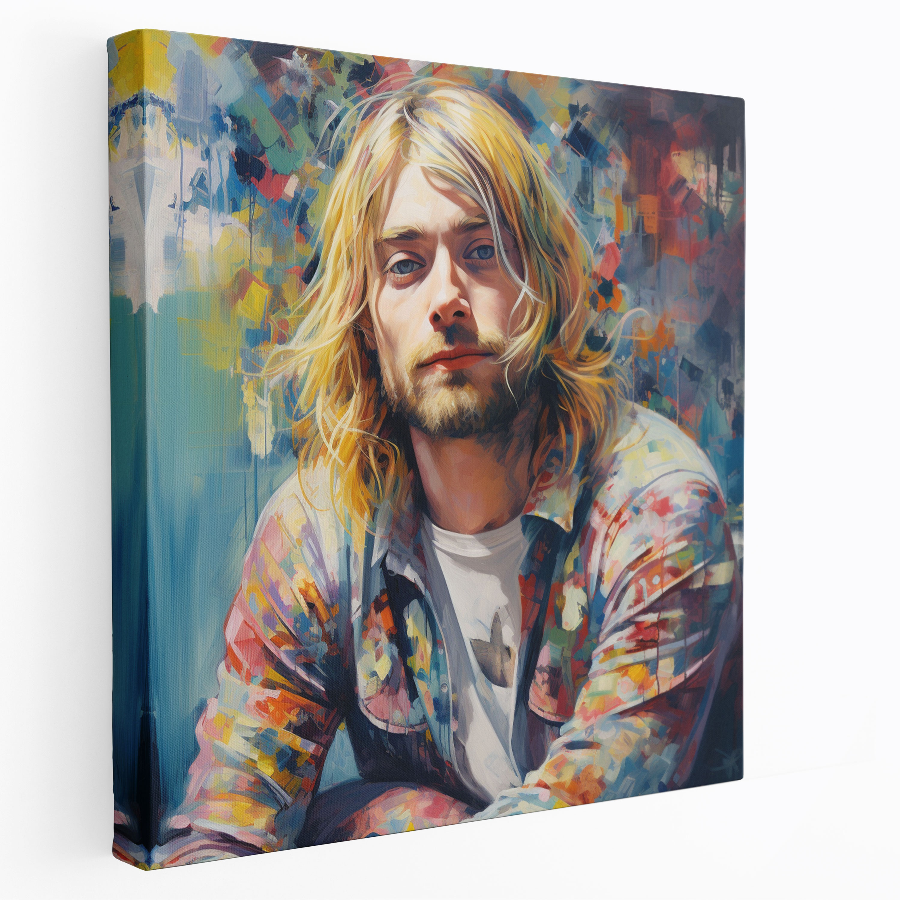 Kurt Cobain Modern Glass Print - Kurt Cobain, Glass Art, Modern Art, Glass Print