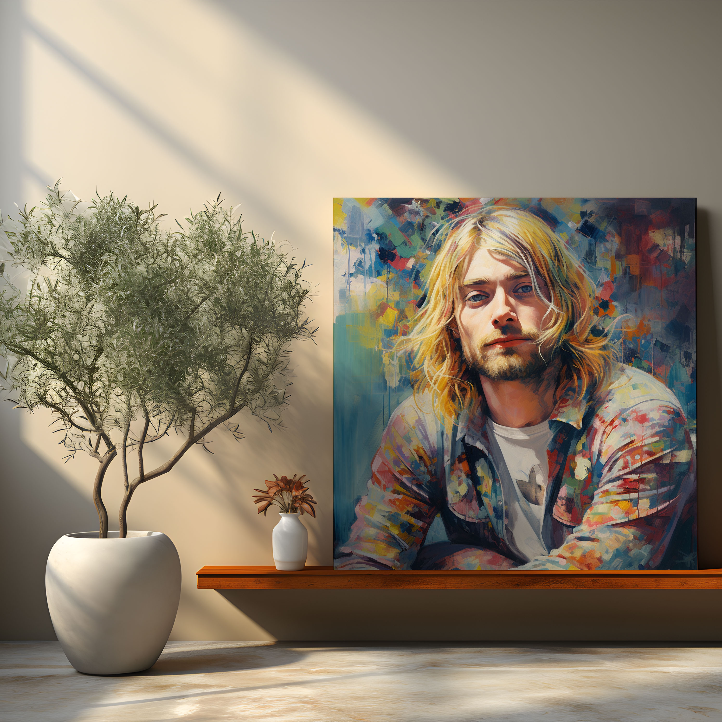 Kurt Cobain Modern Glass Print - Kurt Cobain, Glass Art, Modern Art, Glass Print