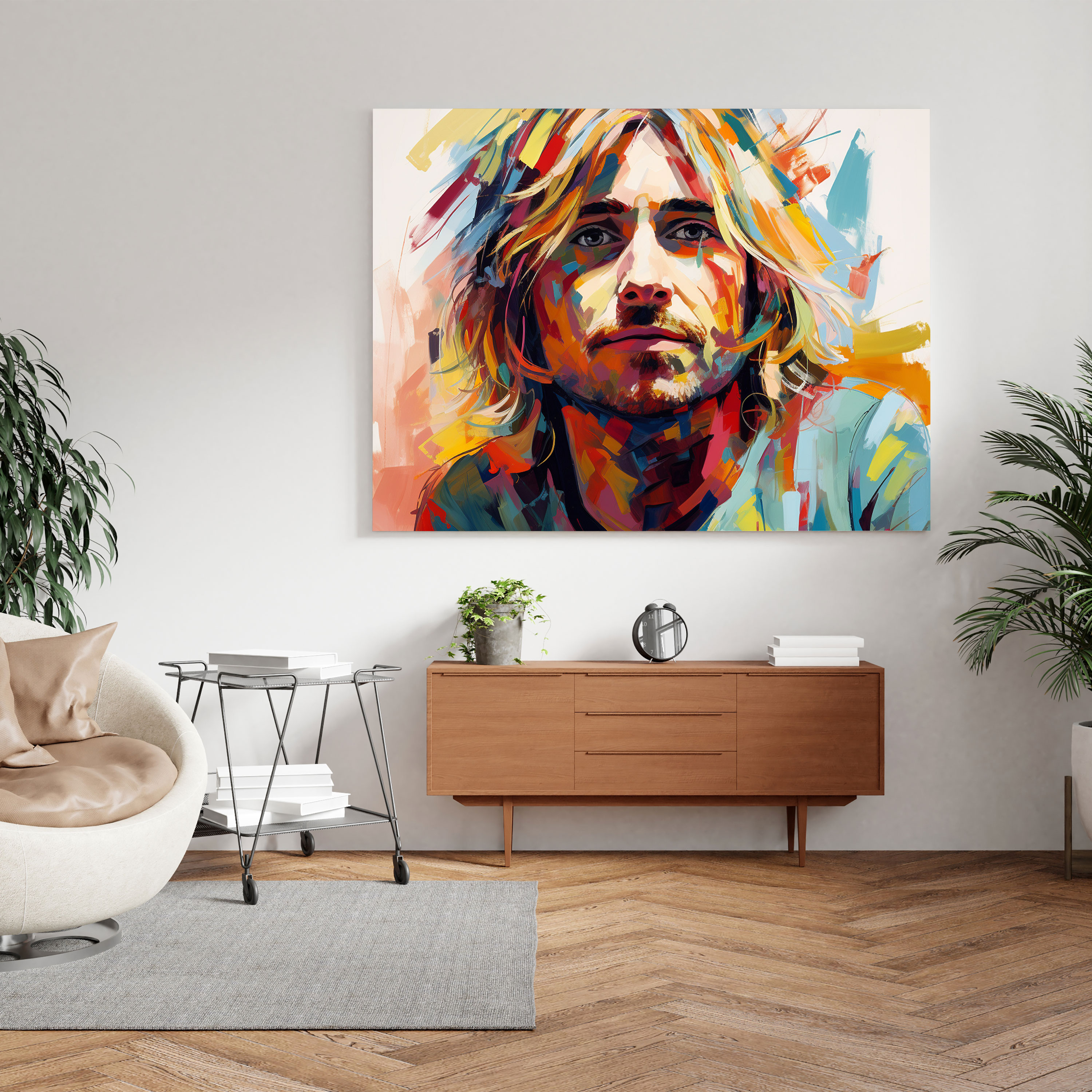 Kurt Cobain Glass Print - Kurt Cobain, Glass Art, Wall Decoration, Glass Print