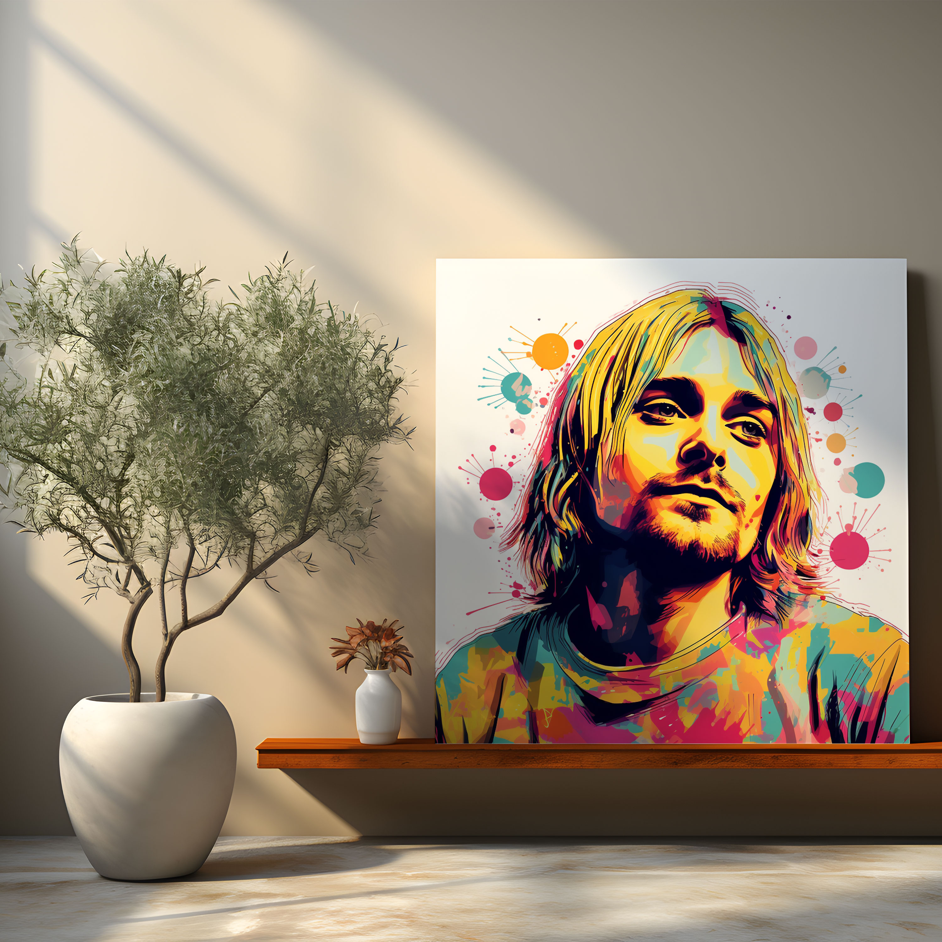 Kurt Cobain Modern Glass Print - Kurt Cobain, Kurt Cobain, Glass Wall Art, Home Decoration