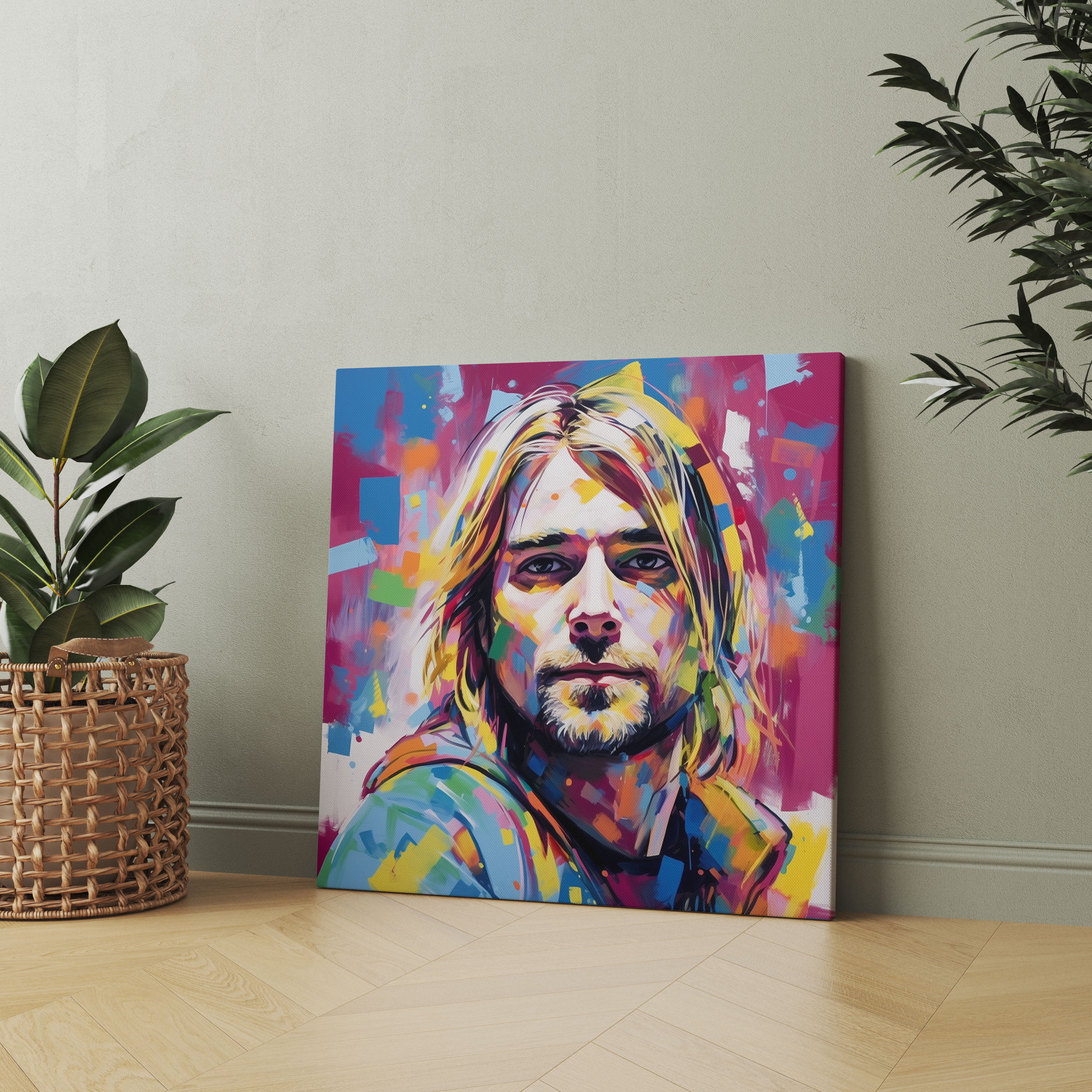 Kurt Cobain Glass Print - Abstract Modern Art - Kurt Cobain, Glass Wall Art, Kurt Cobain, Wall Decoration