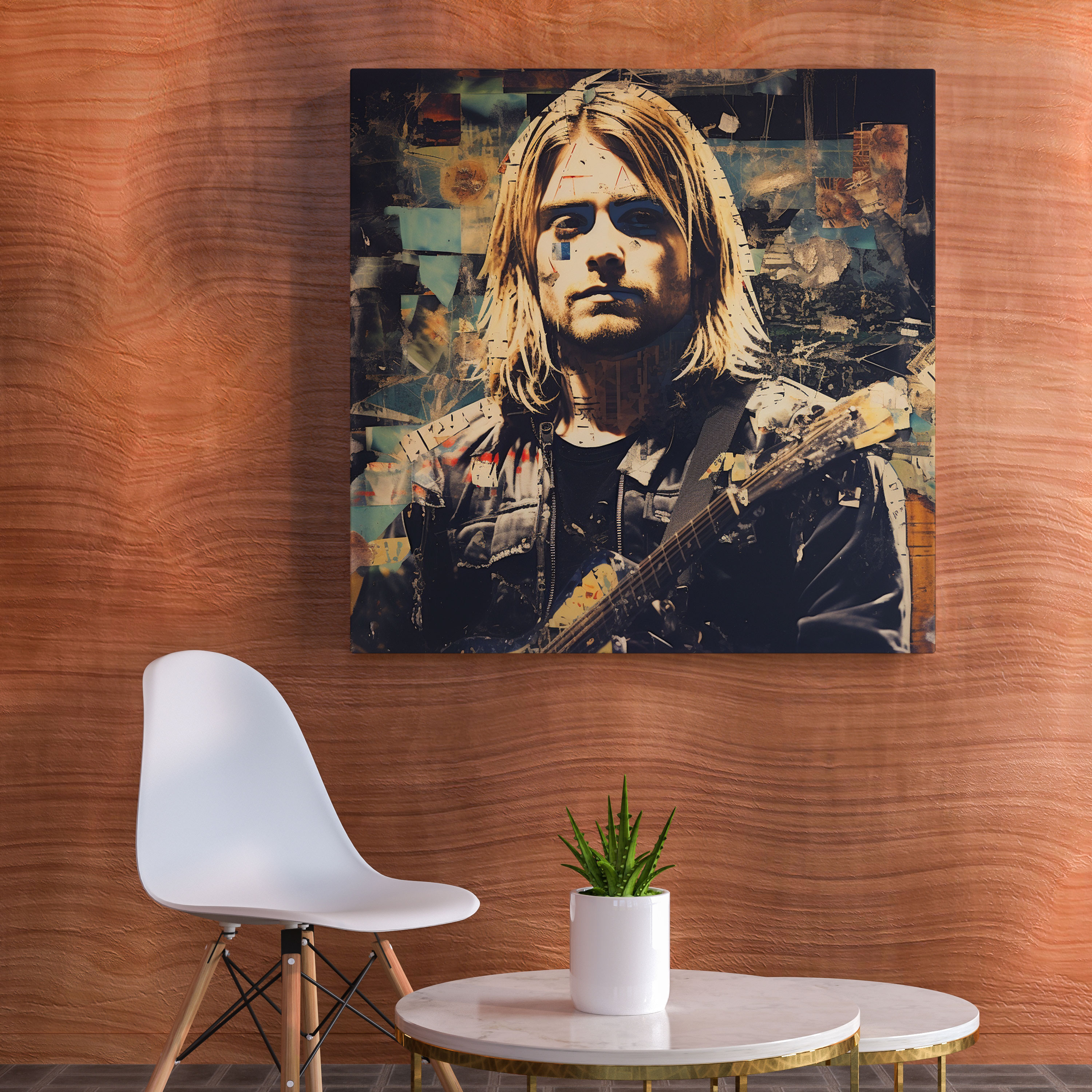 Kurt Cobain Glass Print - Grunge-Inspired Art - Kurt Cobain, Glass Art, Grunge, Glass Print
