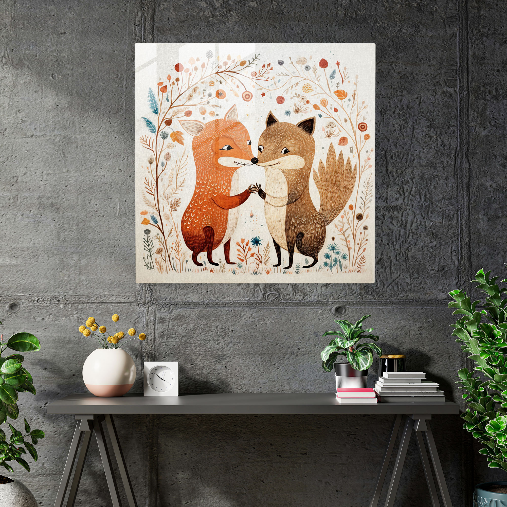 Joyful Kiss Glass Print - Kiss, Wall Decoration, Home Decoration, Glass Print