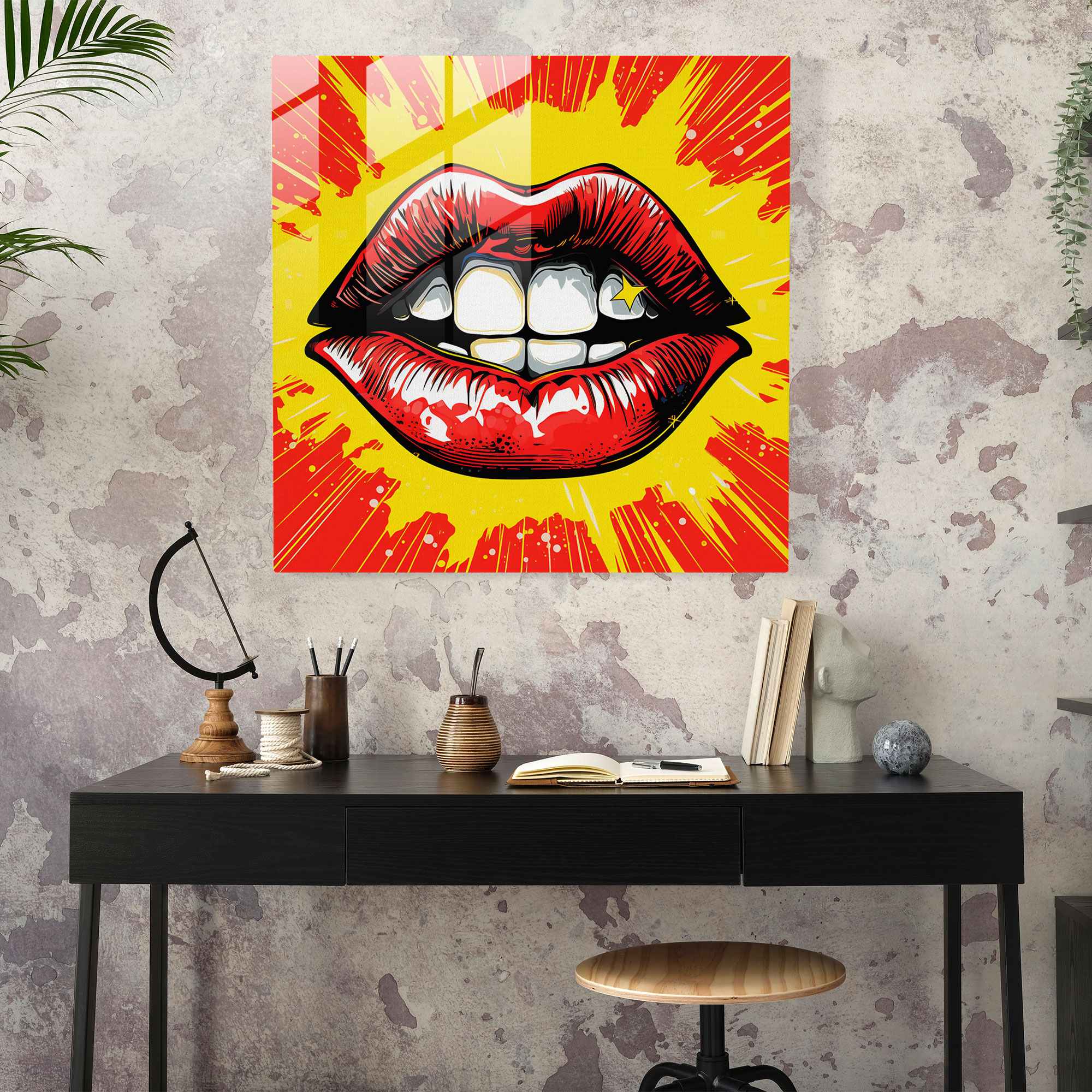 Electric Kiss - Glass Wall Art - Kiss, Glass Print, Glass Wall Art, Glass Art