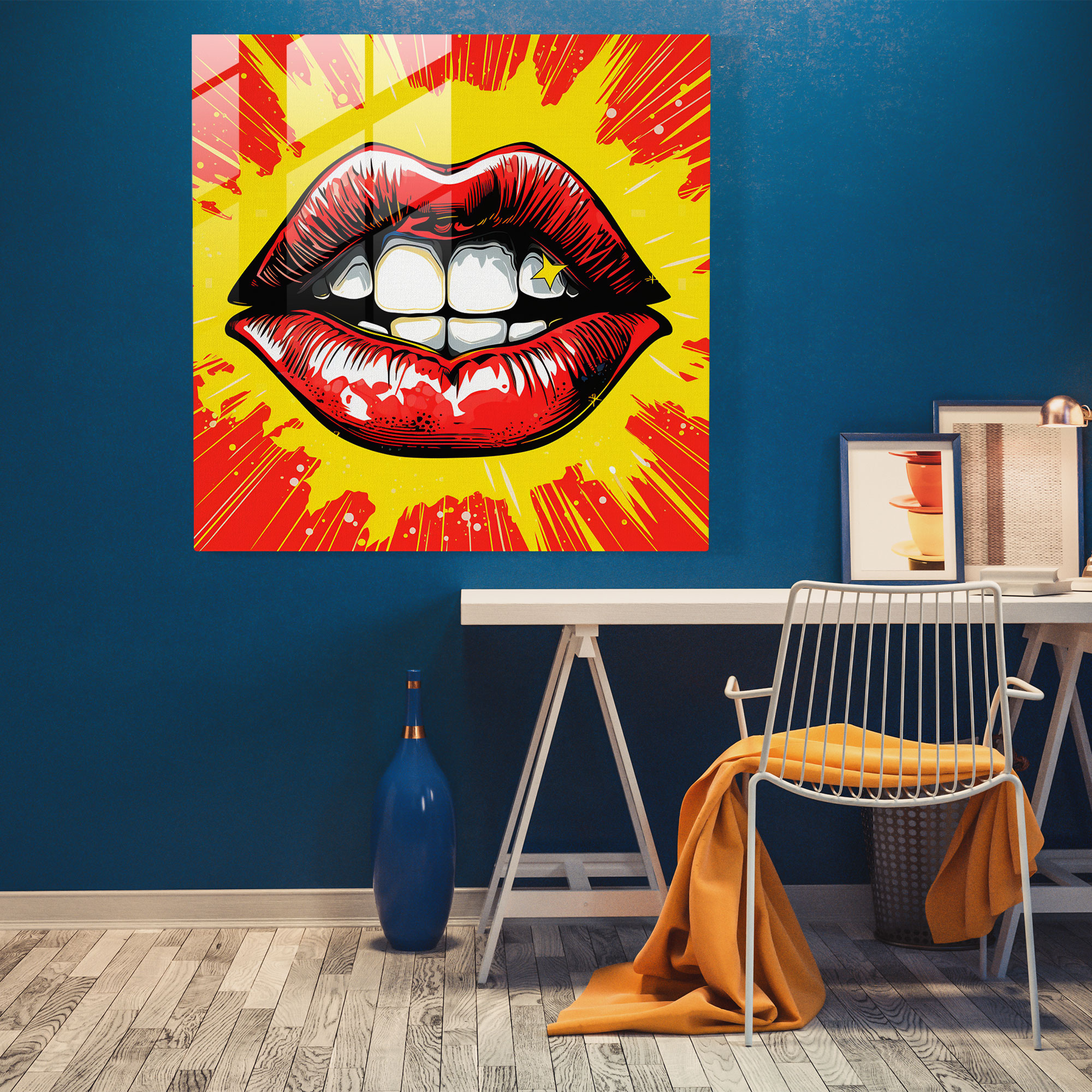 Electric Kiss - Glass Wall Art - Kiss, Glass Print, Glass Wall Art, Glass Art