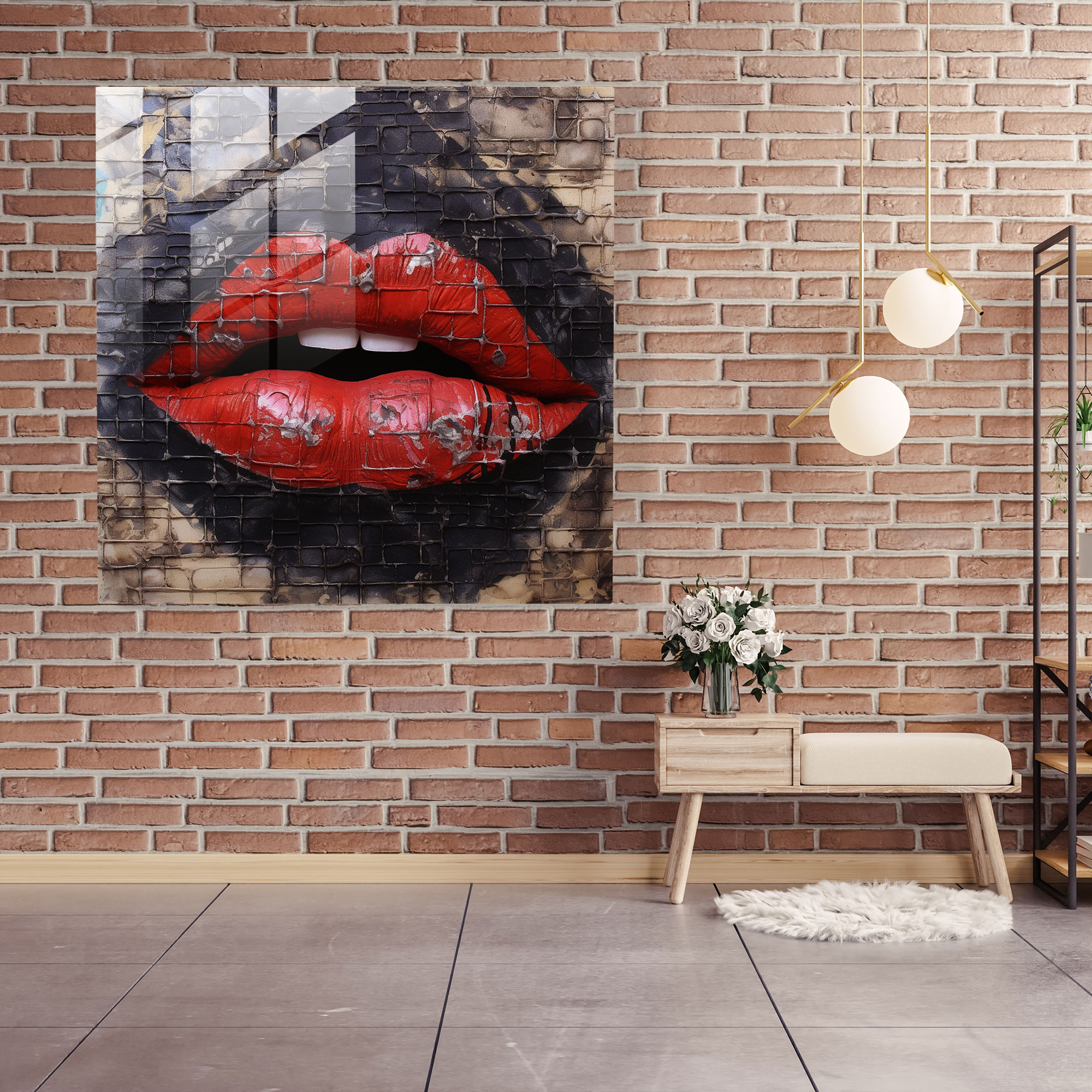 Tactile Kiss Glass Print - Kiss, Kiss, Glass Art, Glass Print