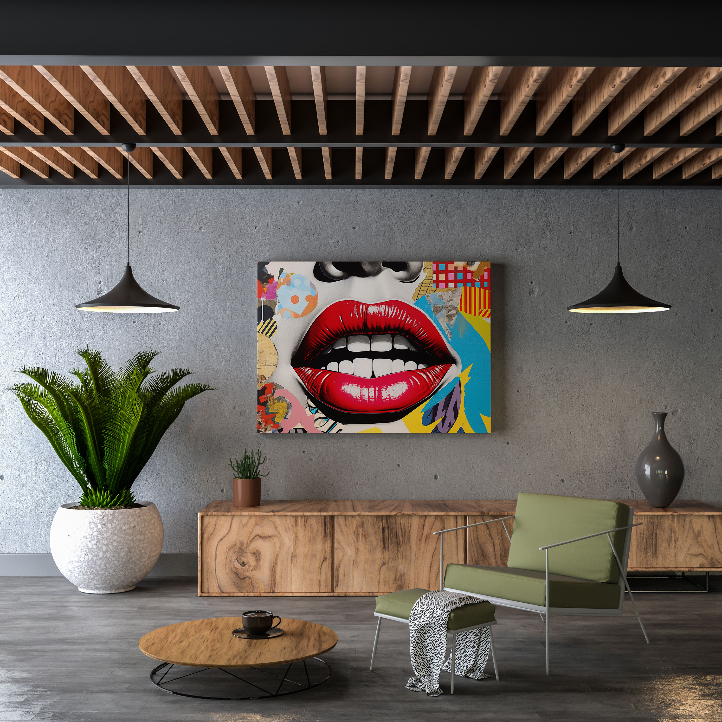 Kiss Wall Art - Pop Art Fusion - Kiss, Canvas Wall Art, Fusion, Pop Art