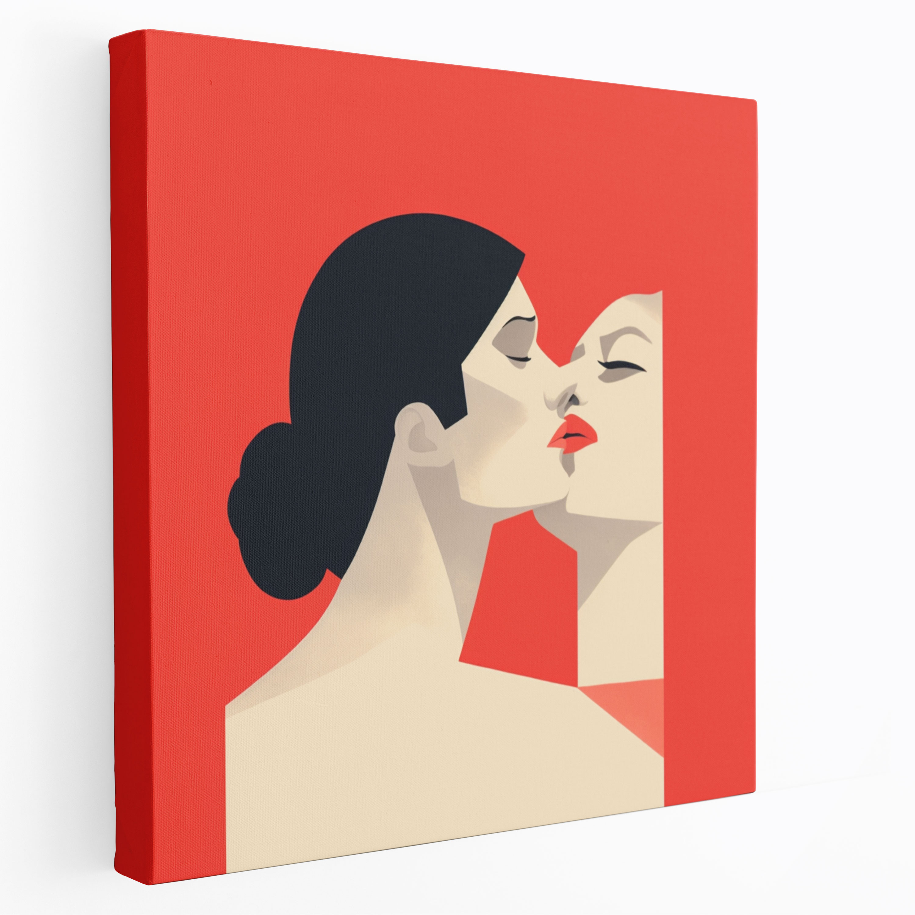 Kiss Wall Art Print - Kiss, Canvas Wall Art, Home Decoration, Minimalist