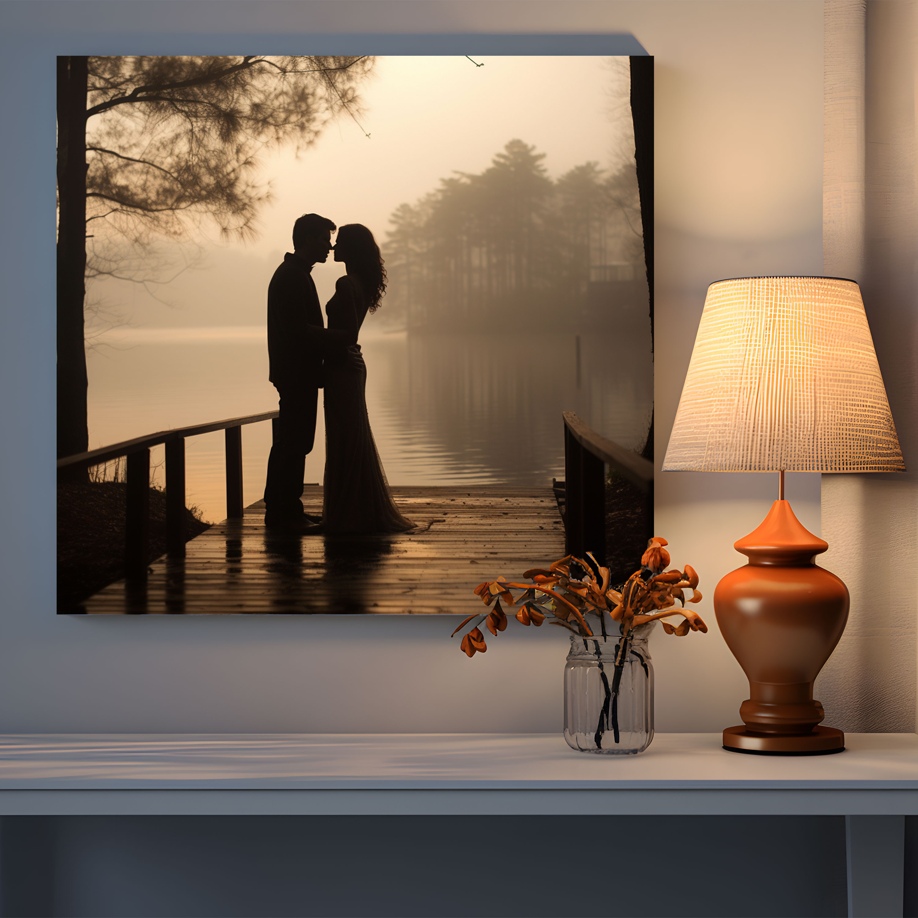 Kiss Wall Art - Kiss, Peaceful, Canvas Wall Art, Wall Decoration