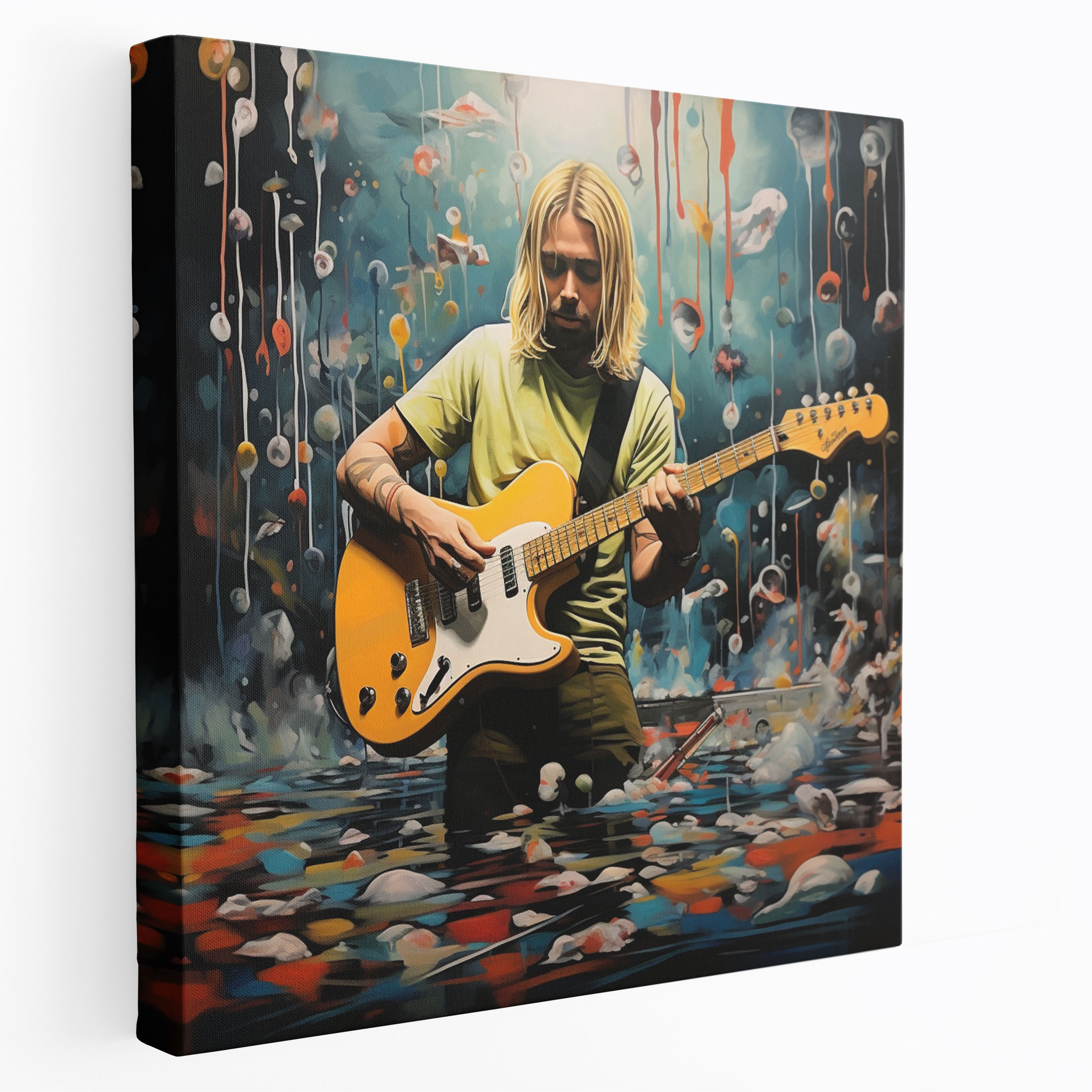 Kurt Cobain Wall Decoration - Surrealistic Canvas Print - Kurt Cobain, Surrealistic Landscape, Kurt Cobain, Touch Of Fantasy