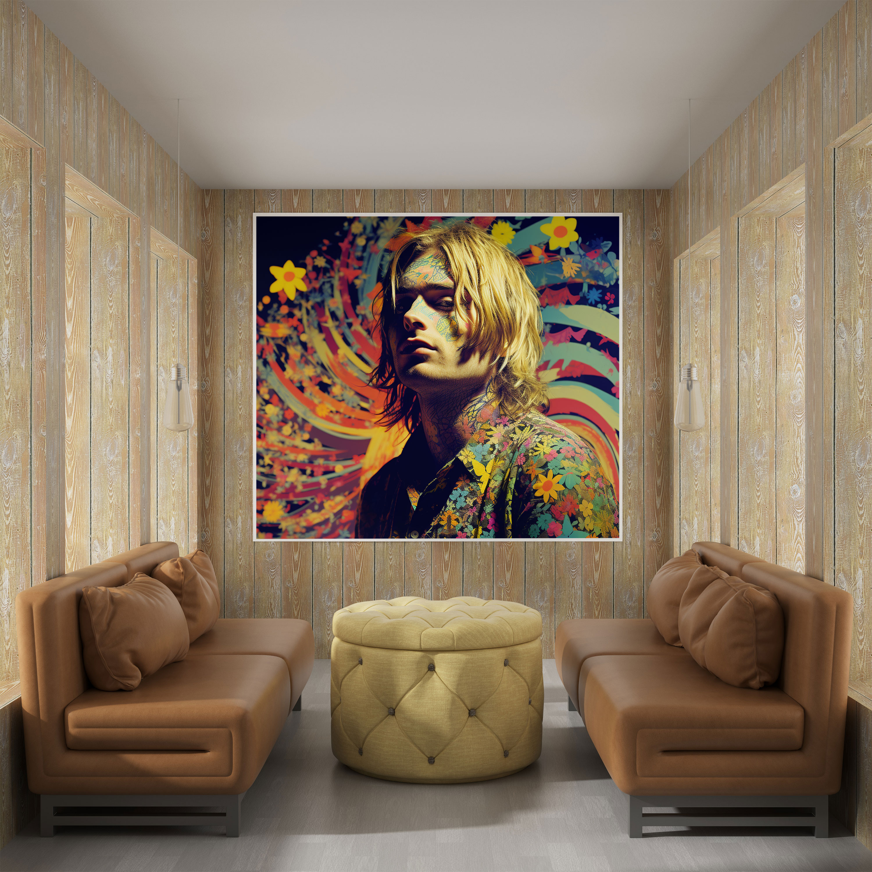 Kurt Cobain Wall Decoration - Iconic Album Cover Canvas Print - Kurt Cobain, Legendary Album Covers, Kurt Cobain, Canvas Wall Art