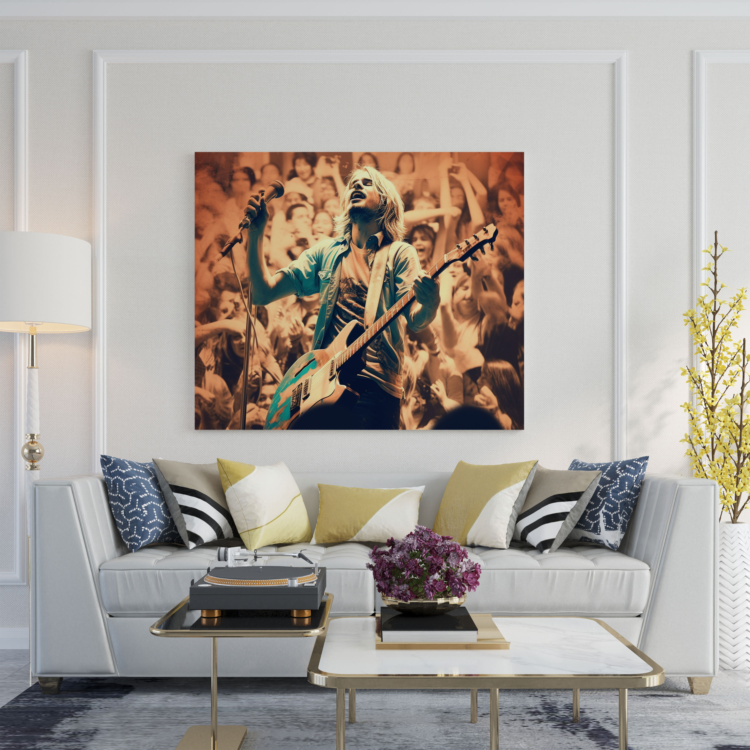 Kurt Cobain Canvas Print - Grunge Style Wall Art - Kurt Cobain, Canvas Print, Kurt Cobain, Rock And Roll