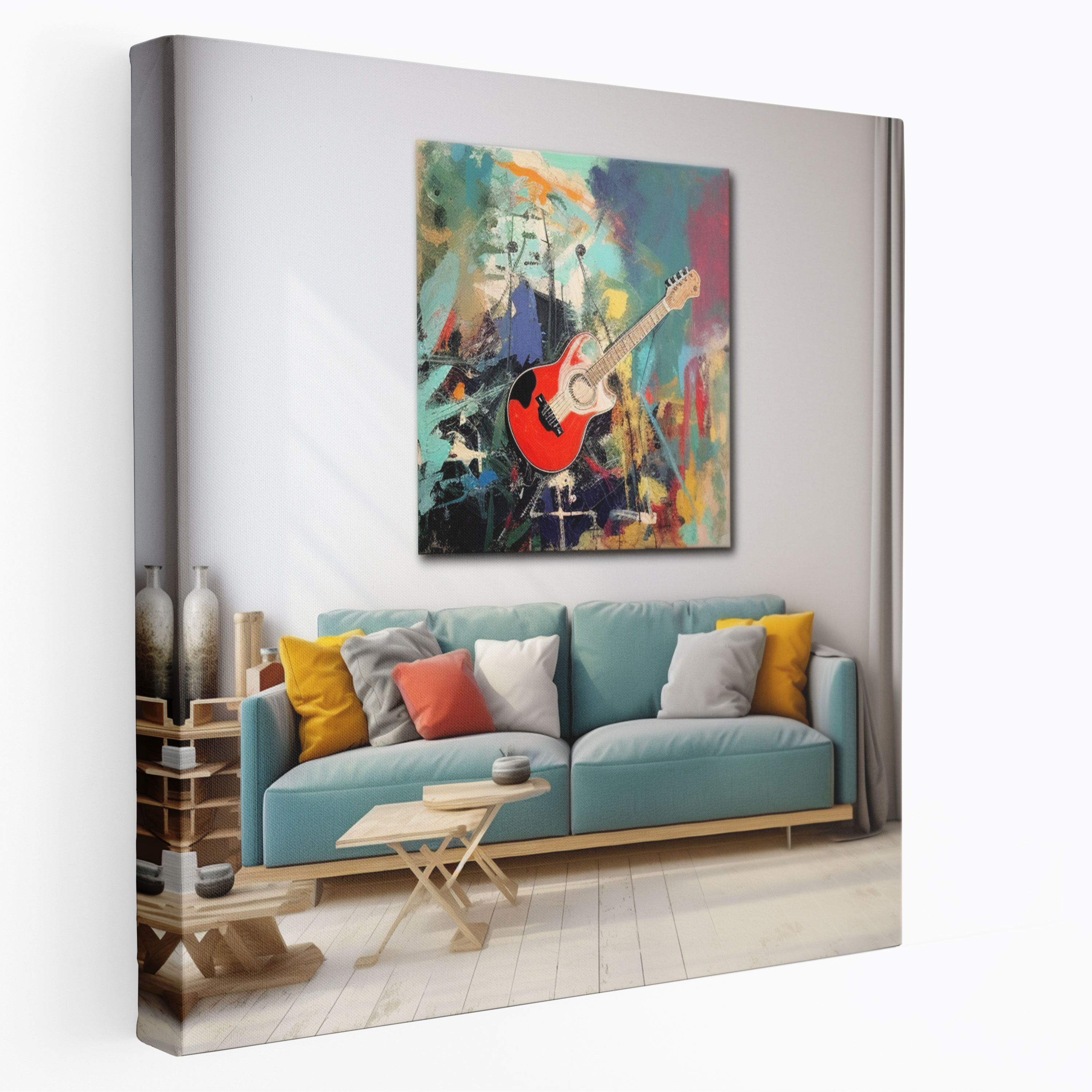 Kurt Cobain Canvas Print - Abstract Art Style Wall Art - Kurt Cobain, Musical Journey, Kurt Cobain, Wall Decoration
