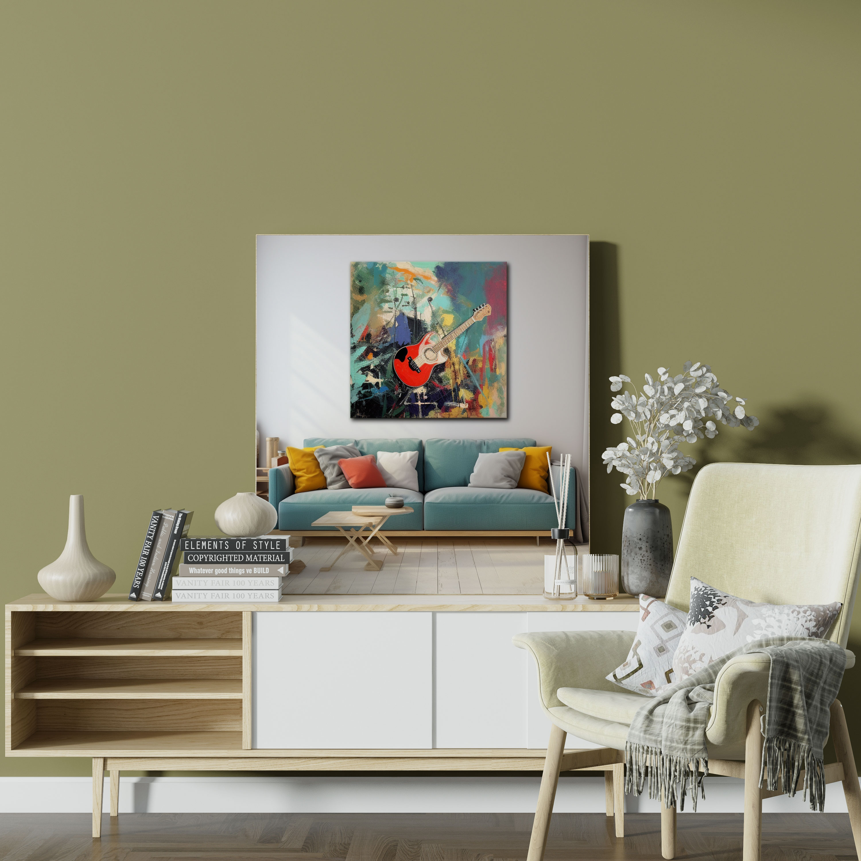 Kurt Cobain Canvas Print - Abstract Art Style Wall Art - Kurt Cobain, Musical Journey, Kurt Cobain, Wall Decoration