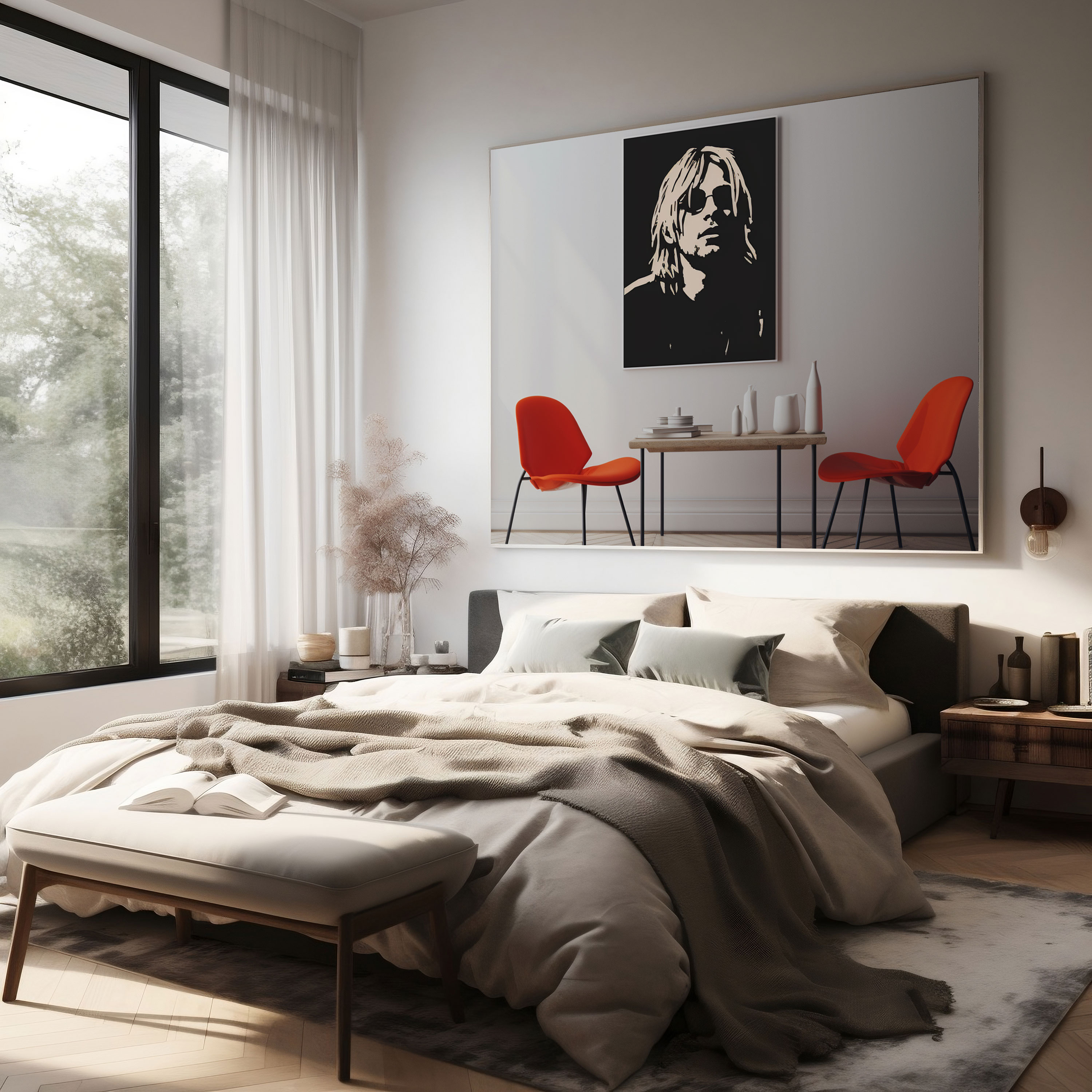 Kurt Cobain Canvas Print - Minimalistic Wall Art - Kurt Cobain, Kurt Cobain, Canvas Print, Wall Art
